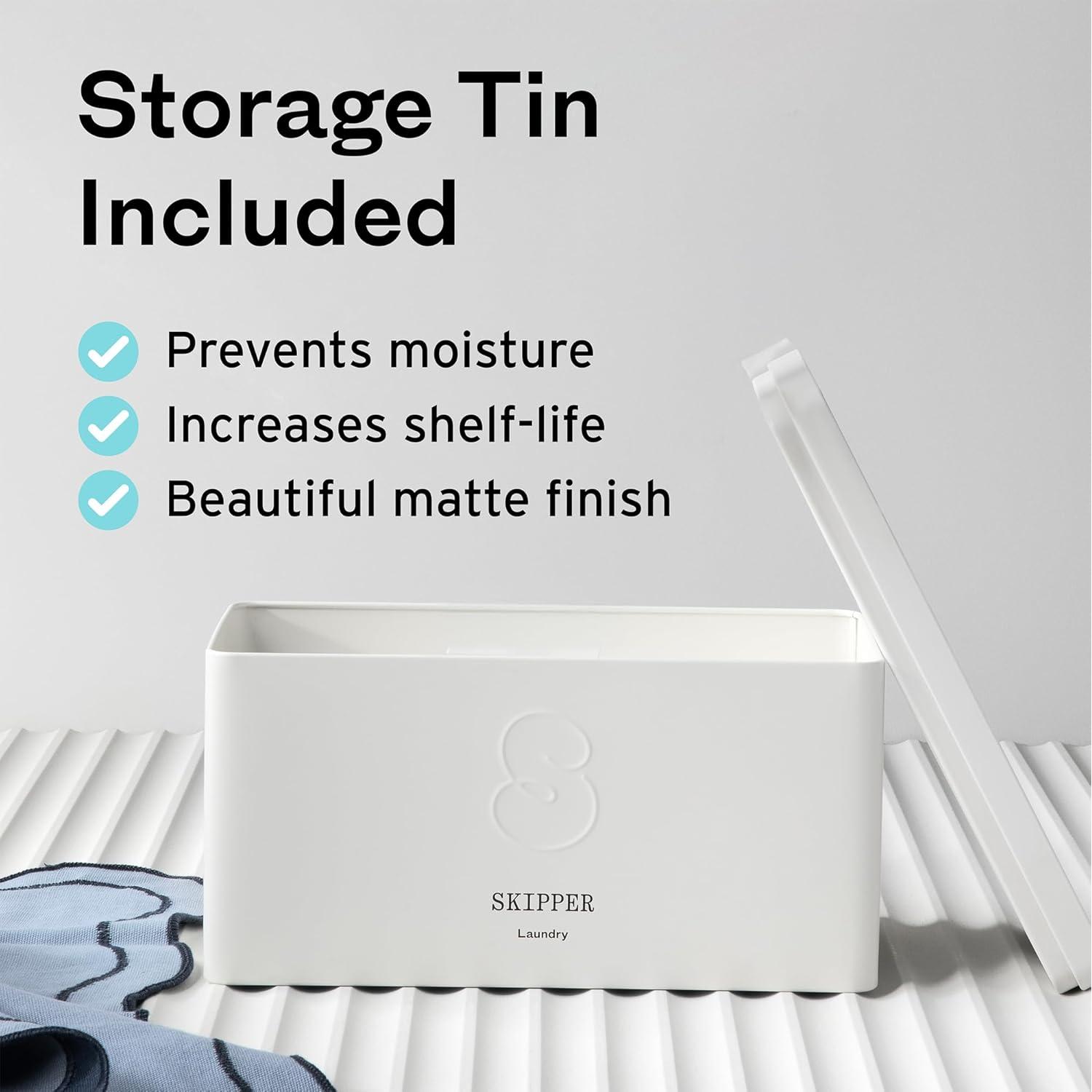 Hojas de Detergente para Ropa Skipper - 120 Hojas (240 Cargas) - Flor de Naranja