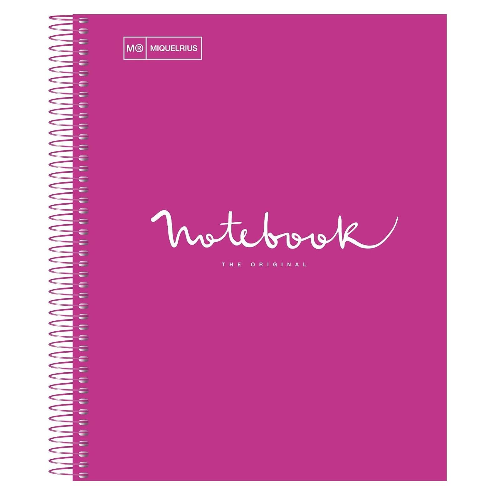 Cuaderno Miquel Rius 28x21.6 cm Rayado 80 Hojas Magenta