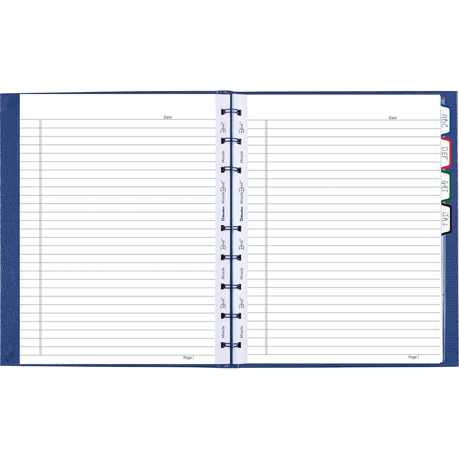 Cuaderno MiracleBind Blueline 150 Páginas Cubierta Dura 23.5x18.4cm