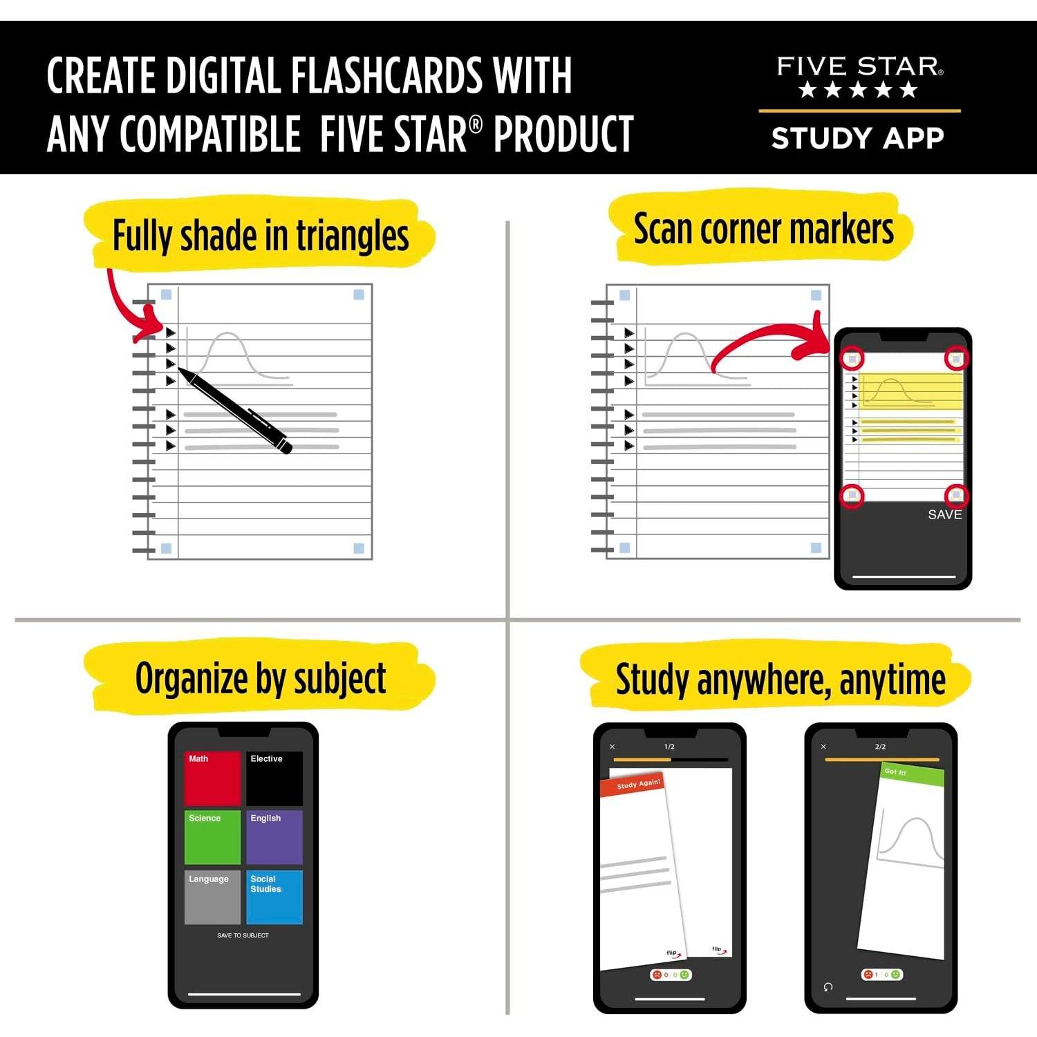 Cuaderno Espiral Five Star 1 Materia 80 Hojas Universitarias