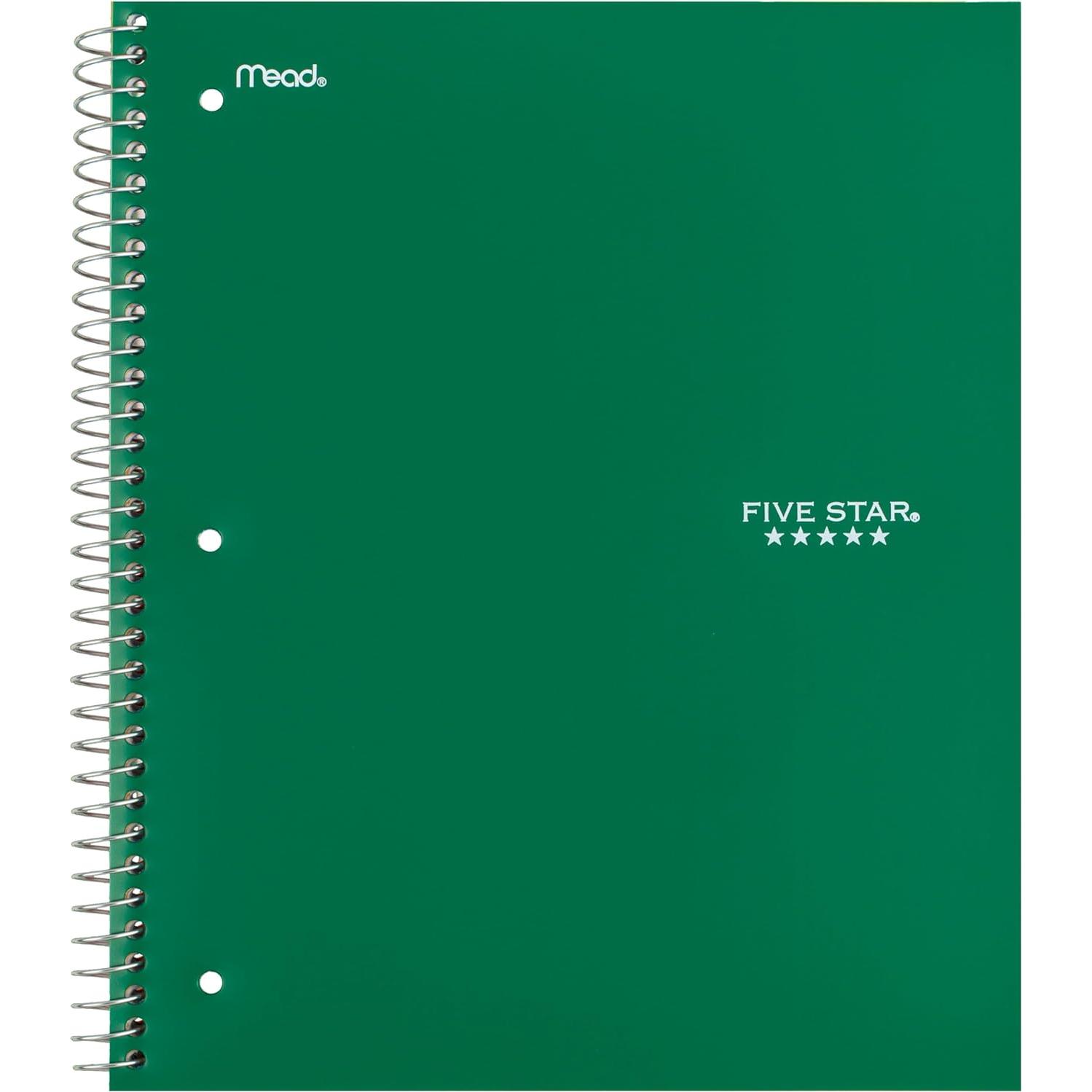 Cuaderno Espiral Five Star 3 Materias 150 Hojas Verde
