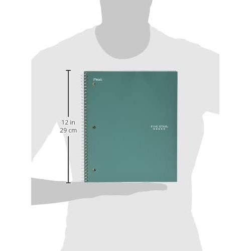 Cuaderno Espiral Five Star 1 Asignatura 100 Hojas Cuadriculado Verde