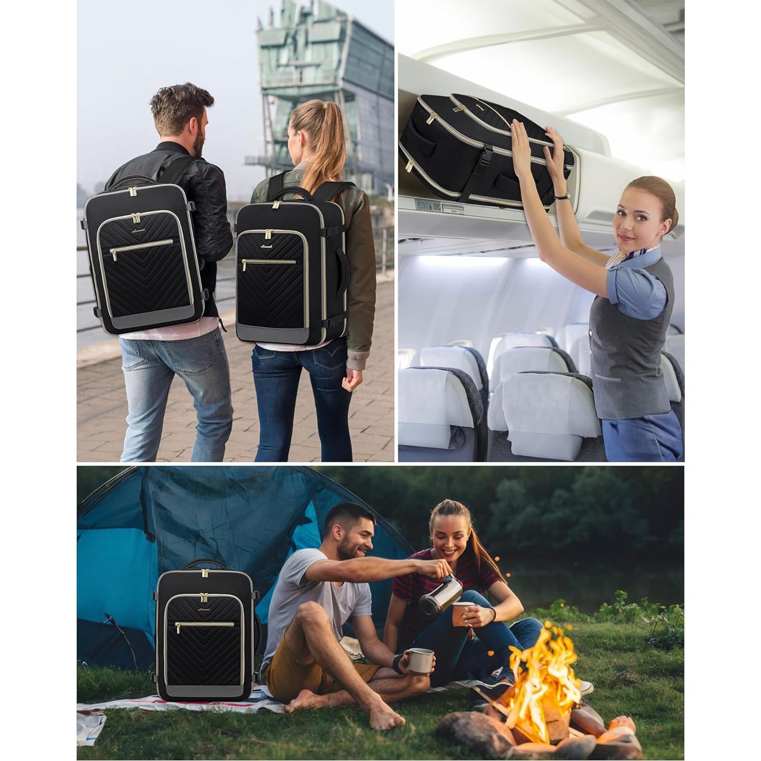 Mochila de Viaje LOVEVOOK 40L Aprobada para Vuelo con Cubos