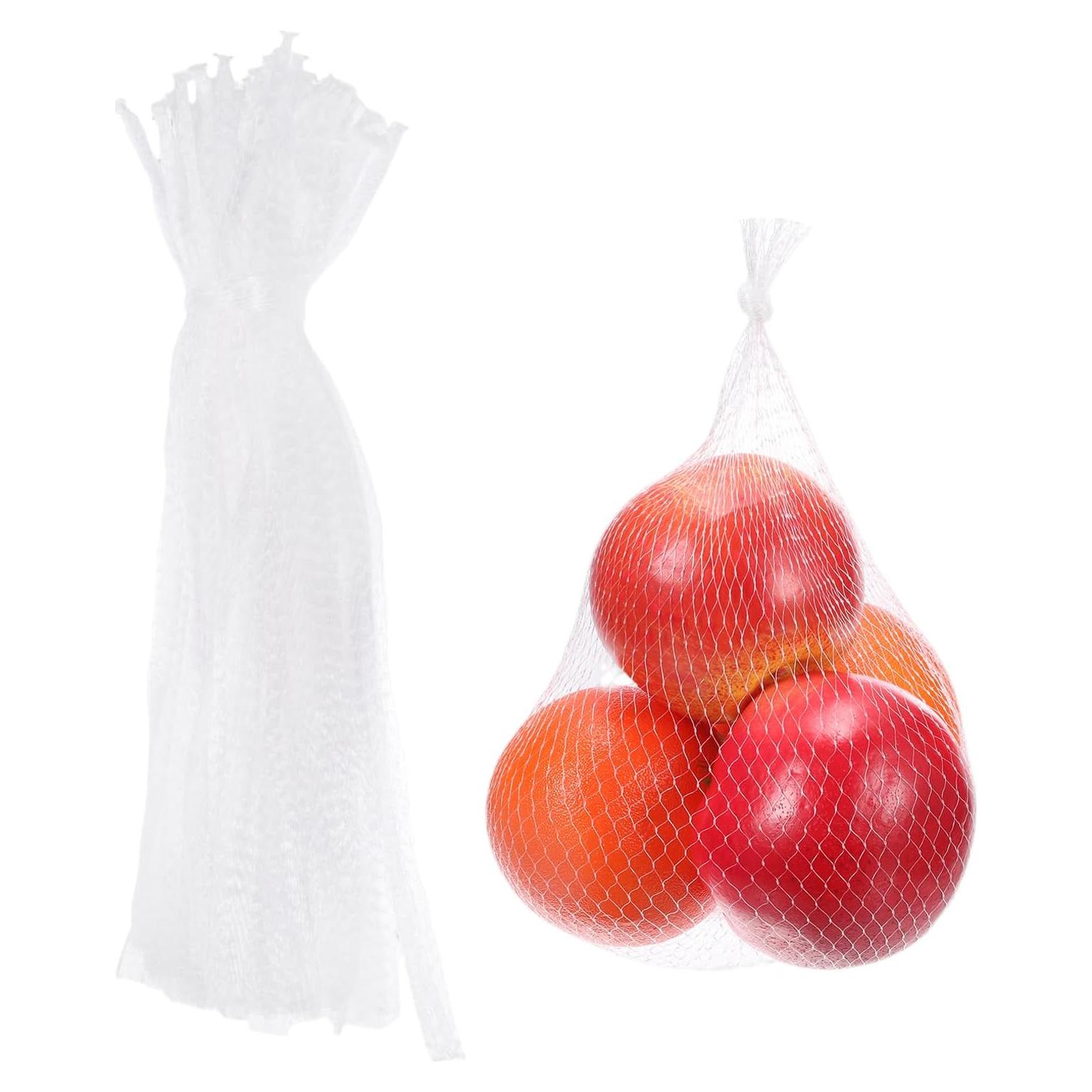 Bolsas de Malla Reutilizables uxcell 40cm 100 Pcs para Frutas y Verduras