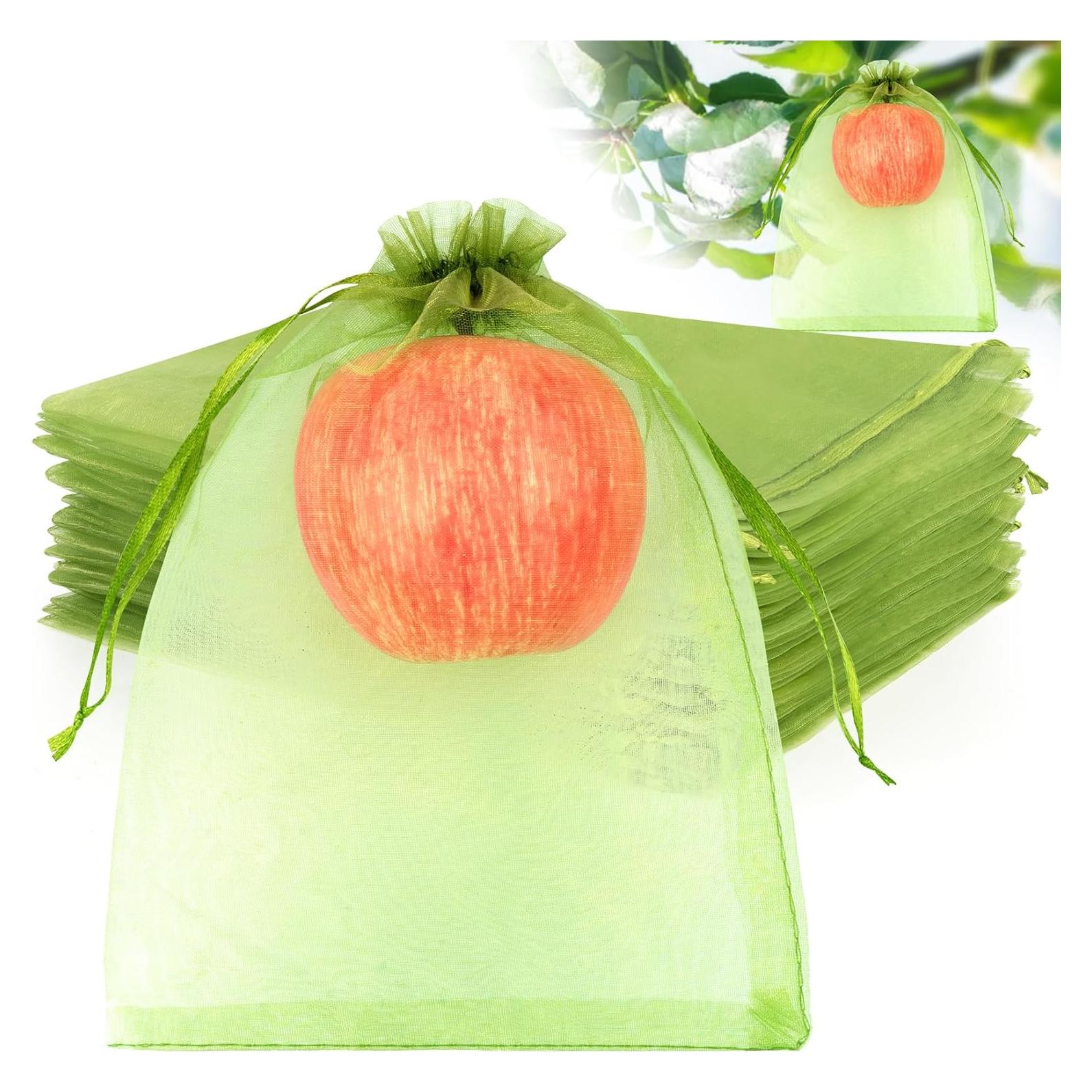 Bolsas de Protección para Frutas ANZNKU 100pcs 15x23cm Verde