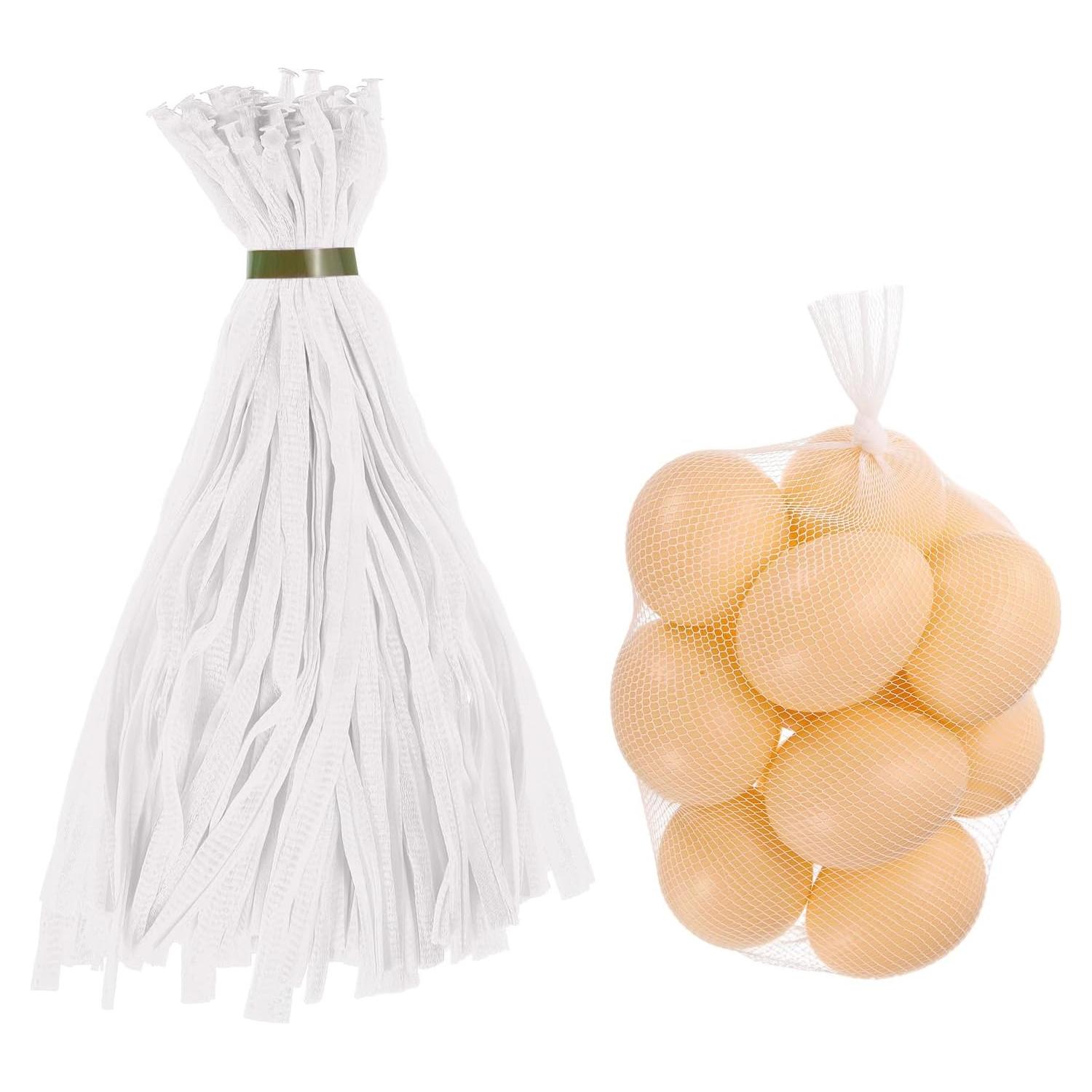 Bolsas de Malla Reutilizables uxcell 35cm 100Pcs Blancas