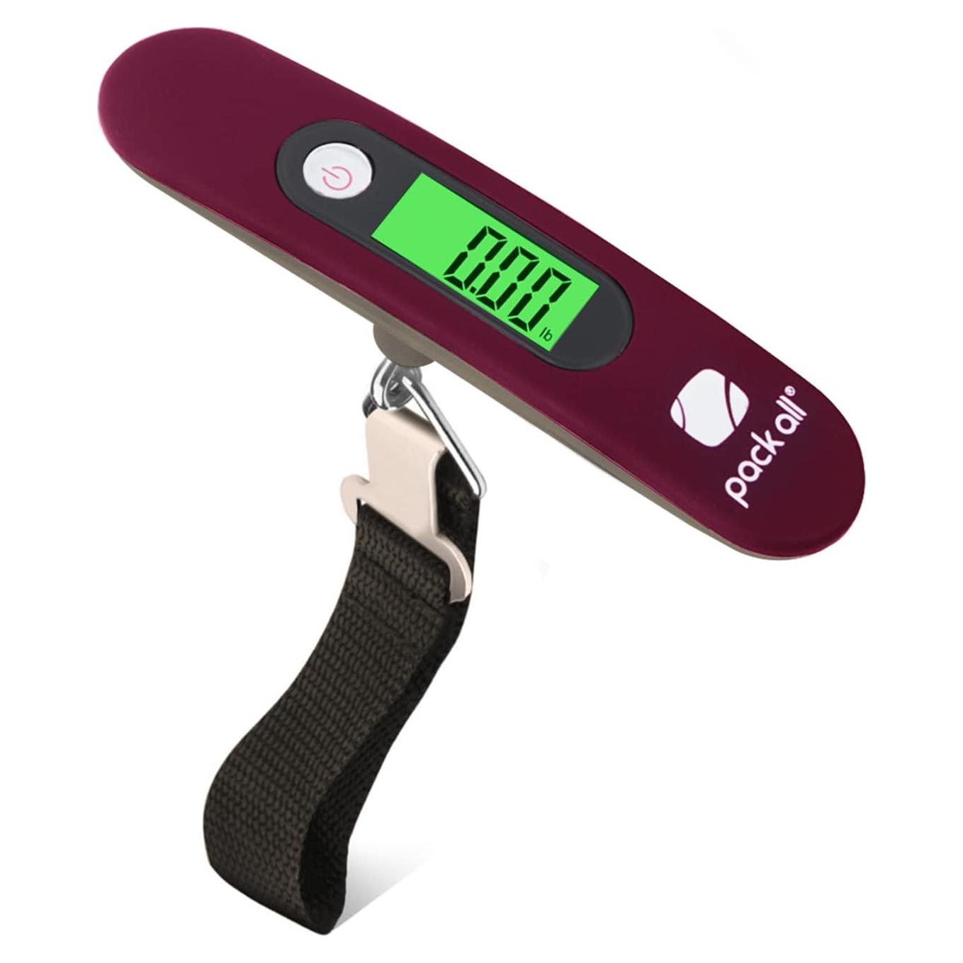 Balanza de Equipaje Digital Pack All 50 kg Pantalla LCD Roja