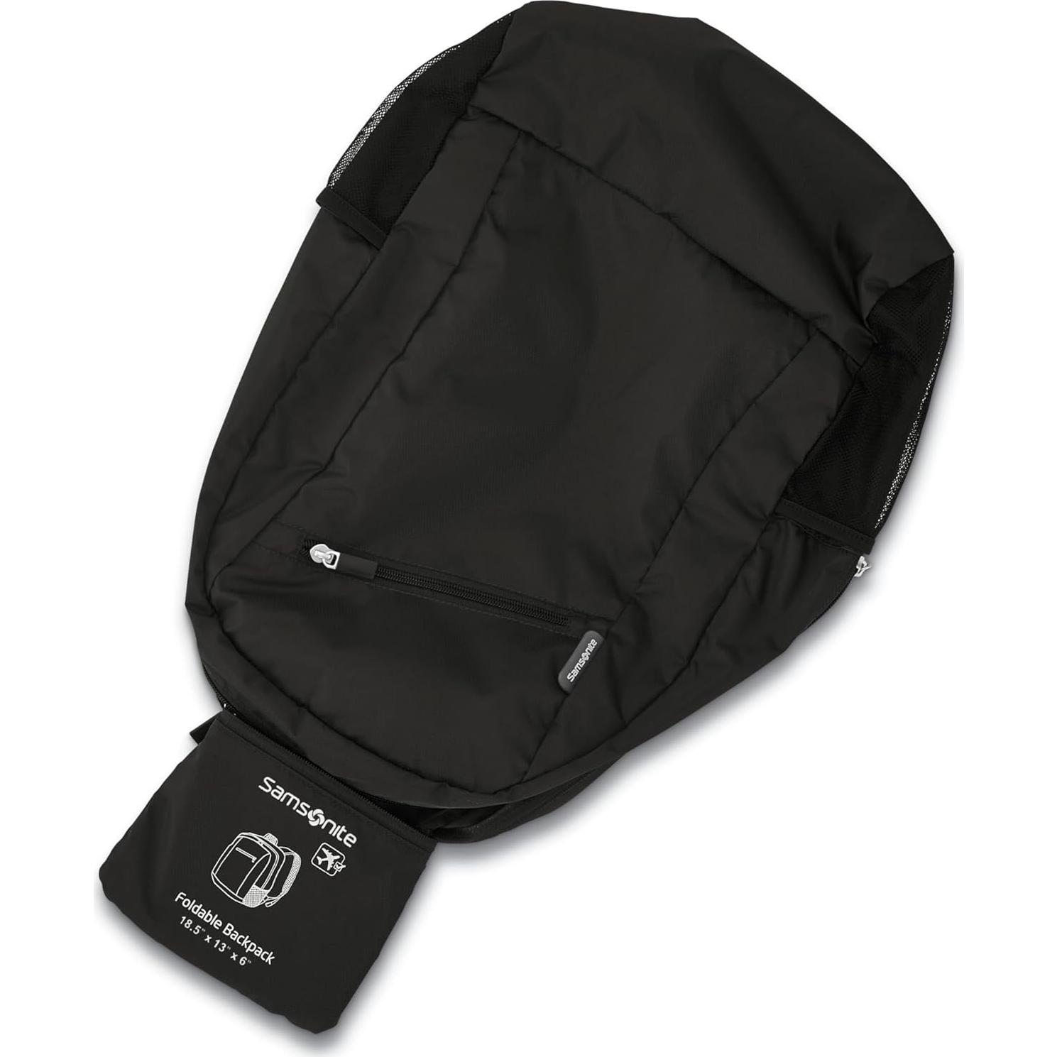 Mochila Plegable Samsonite Unisex Negra 14x15.24x3.81 cm