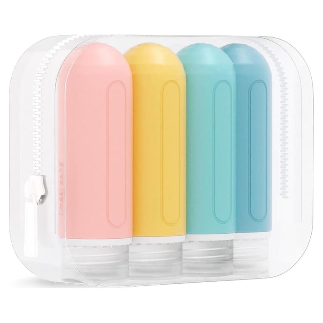 Botellas de Viaje Silicona Genérica 4 Unidades 88.7ml Aprobadas TSA