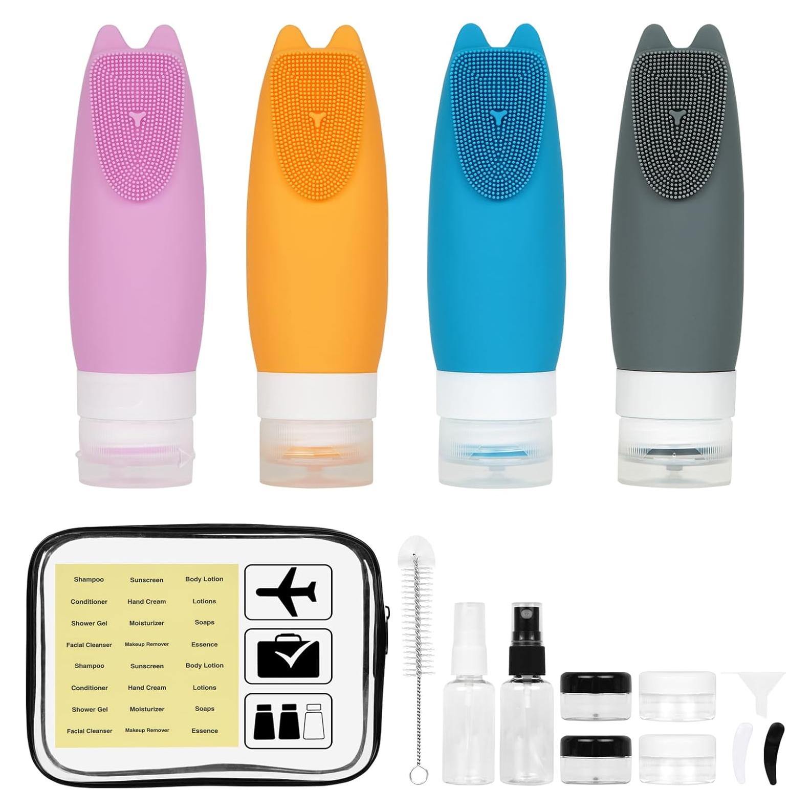 Kit de Botellas de Viaje 16pcs evbetter Silicona 3oz TSA