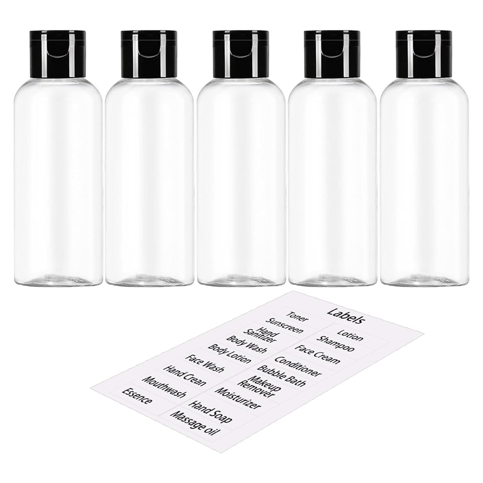 Paquete de 5 botellas de viaje DNSEN 100 ml a prueba de fugas