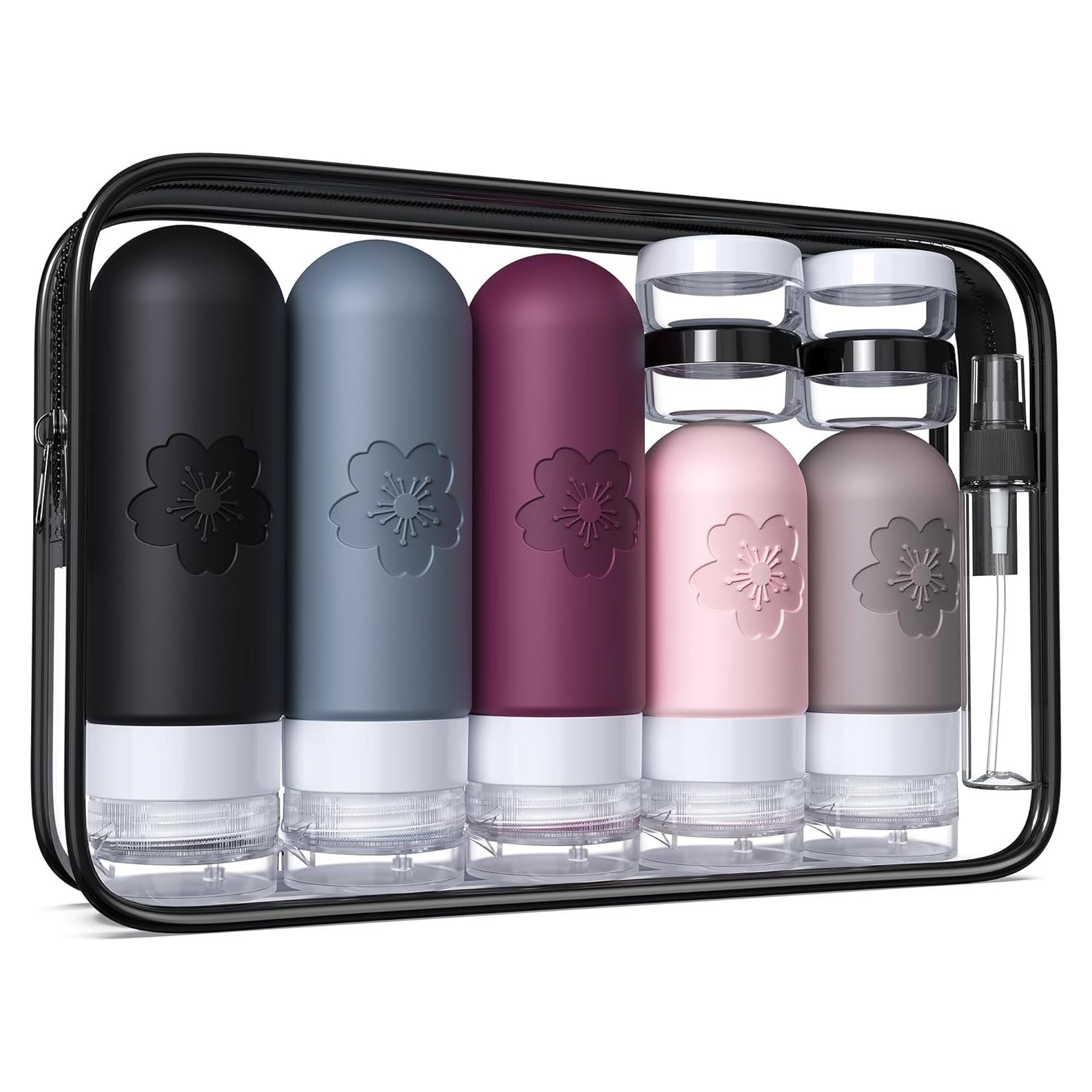 20 Botellas de Viaje Amzrole 90ml Silicona Aprobadas TSA