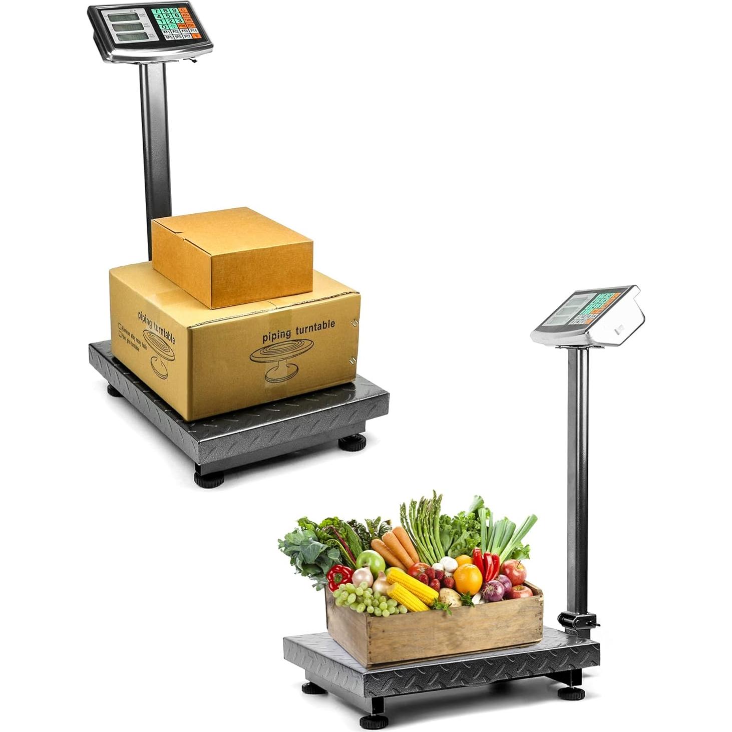 Báscula Postal Digital QWORK 300kg Plegable Acero 50.3x40cm