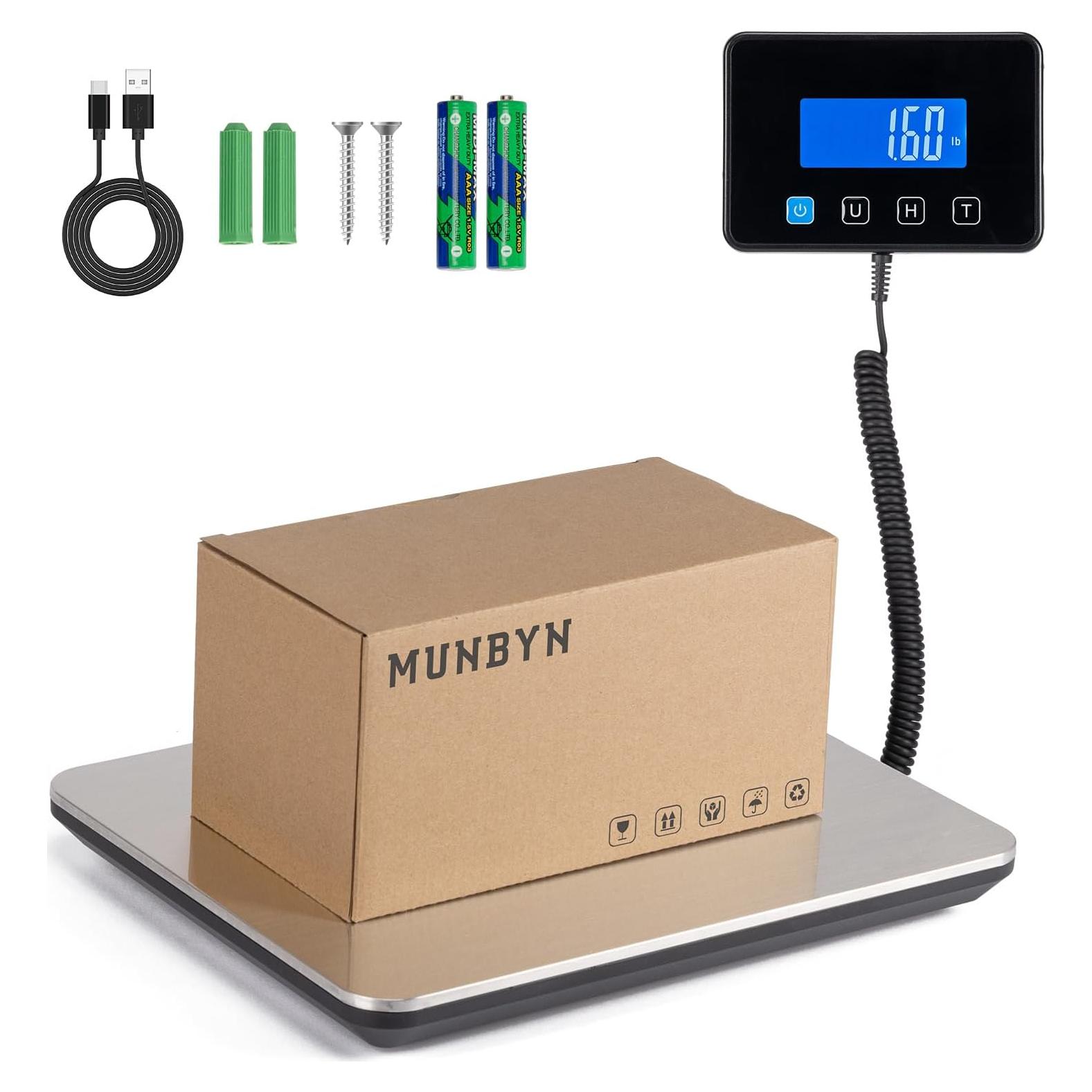 Balanza Postal Digital MUNBYN 199.58kg con Función Tara y LCD