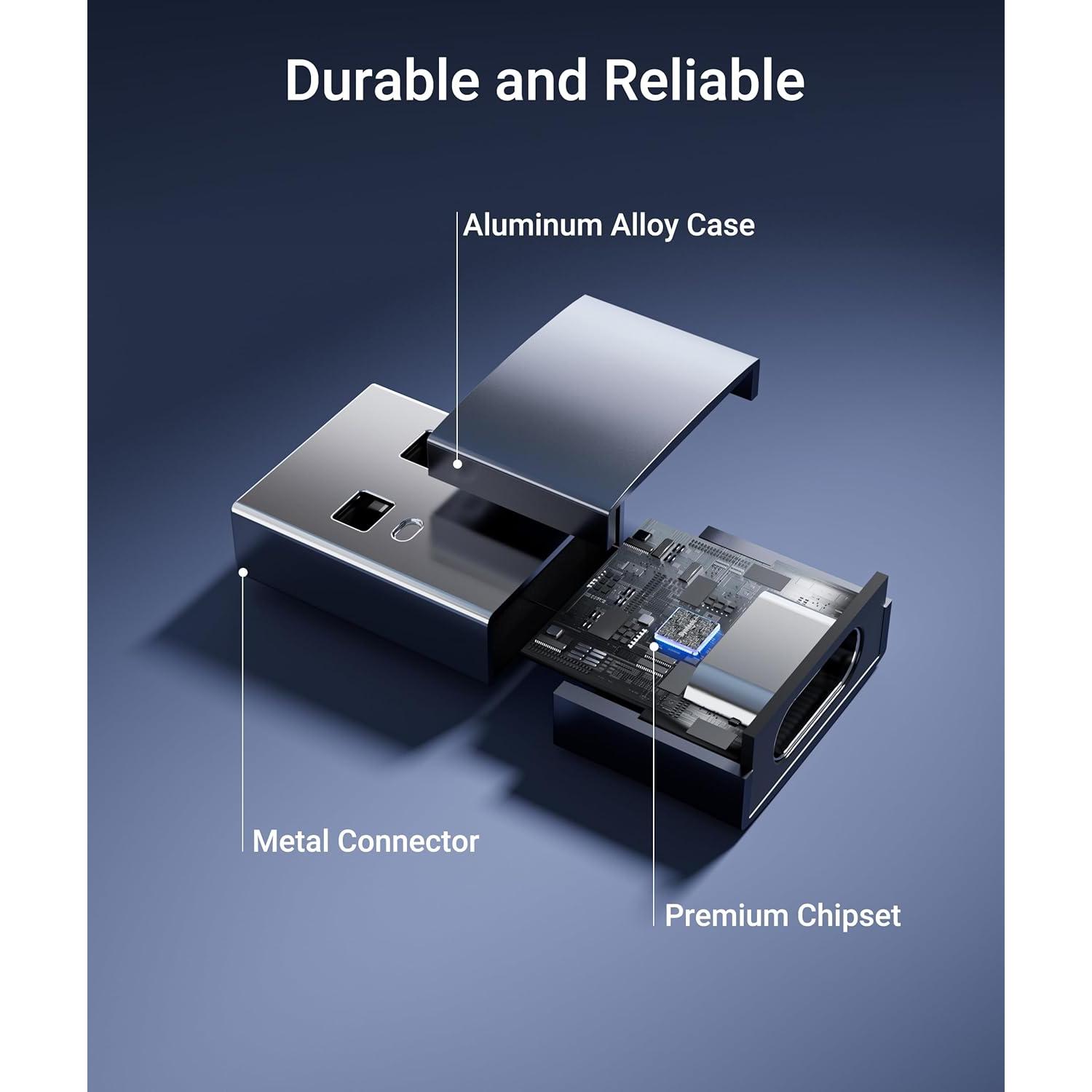 Adaptador USB C a USB Hembra Pack de 3 Syntech Gris Espacial