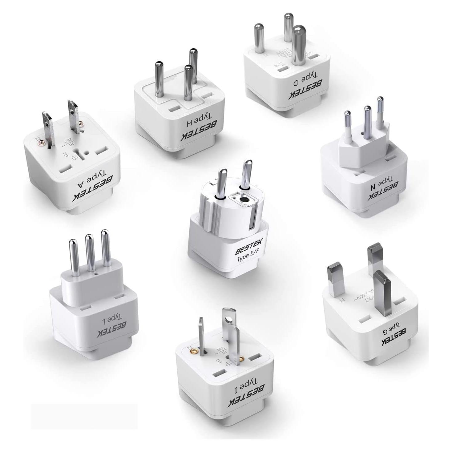 Adaptador de Enchufe Universal BESTEK 8 en 1 para Viaje