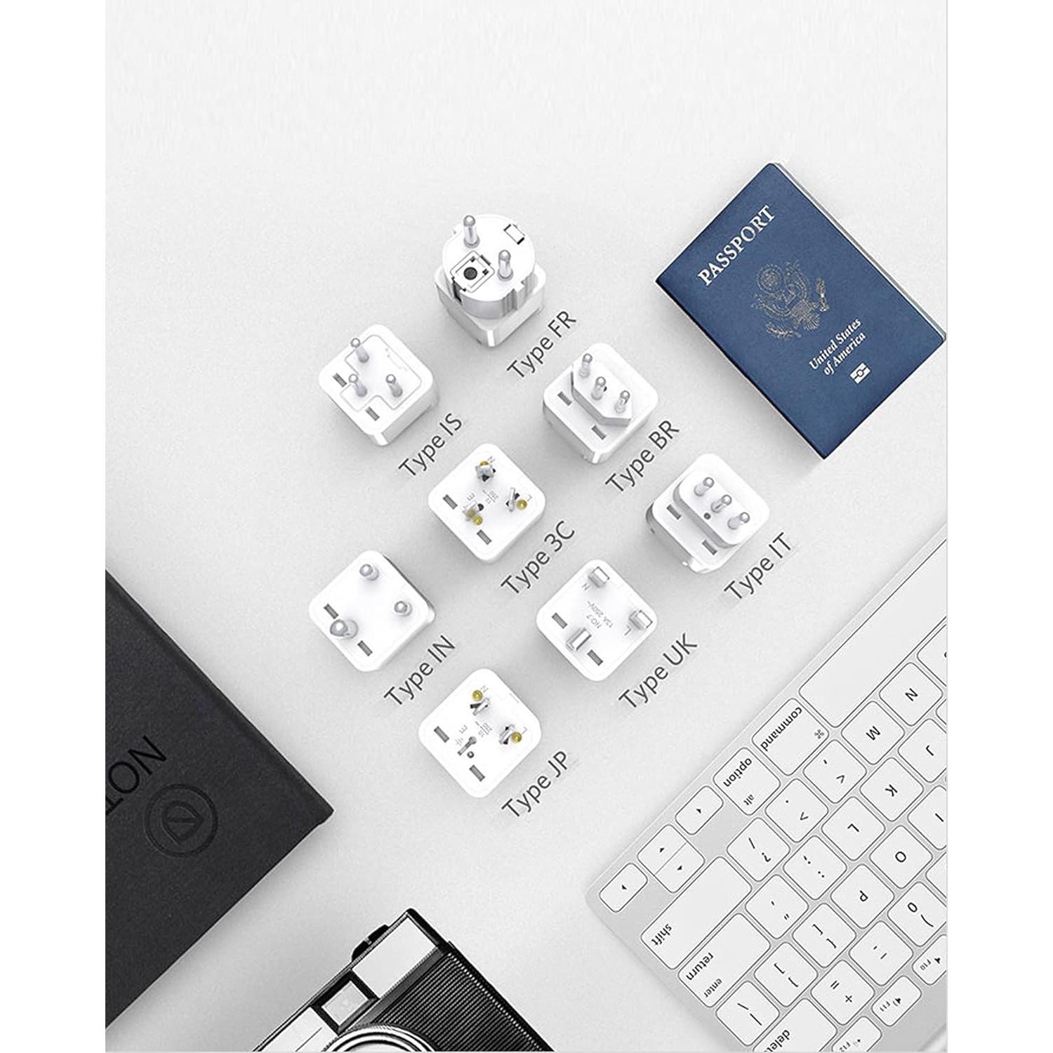 Adaptador de Enchufe Universal BESTEK 8 en 1 para Viaje