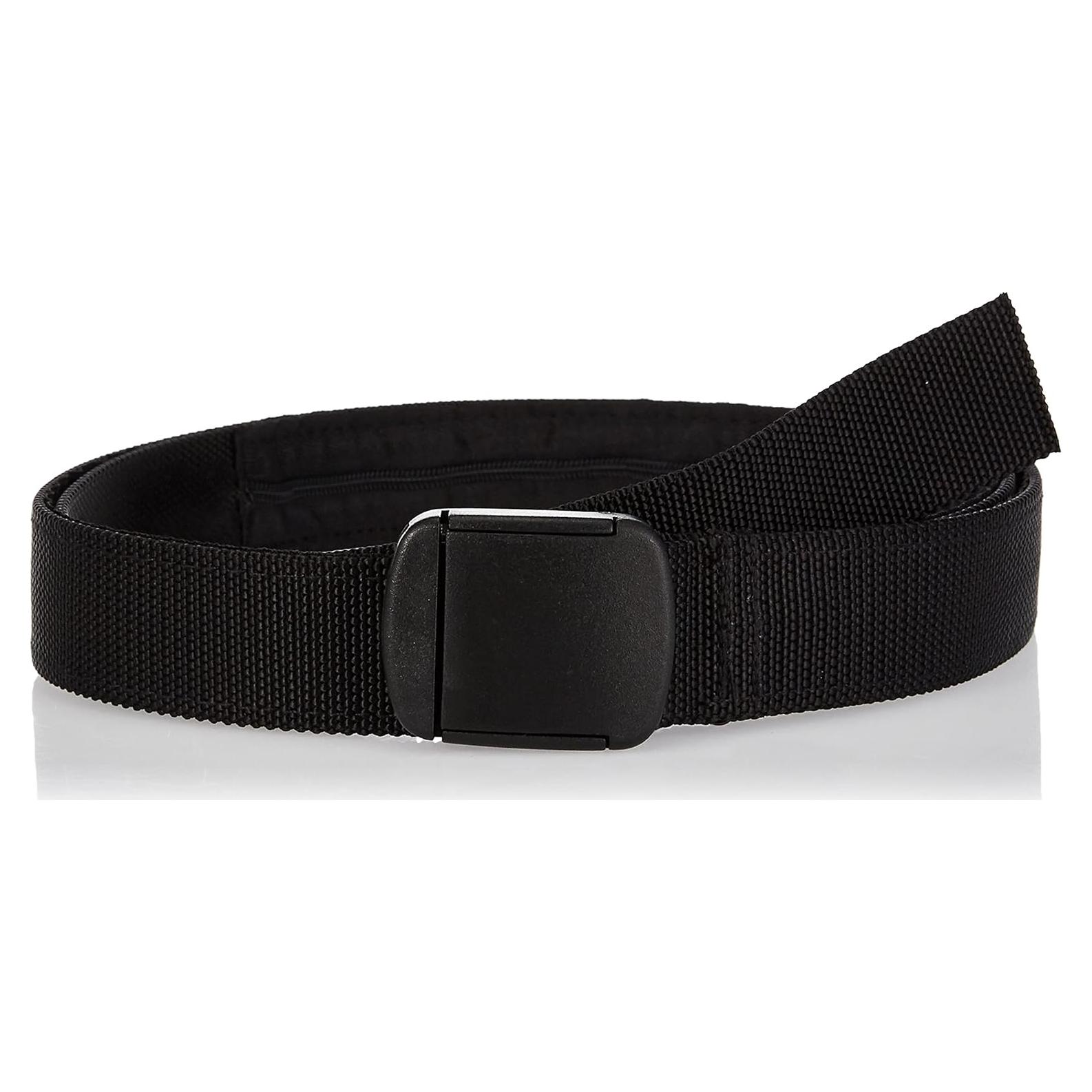 Cinturón de Dinero Travelon de Nylon Negro 42-44 Pulgadas