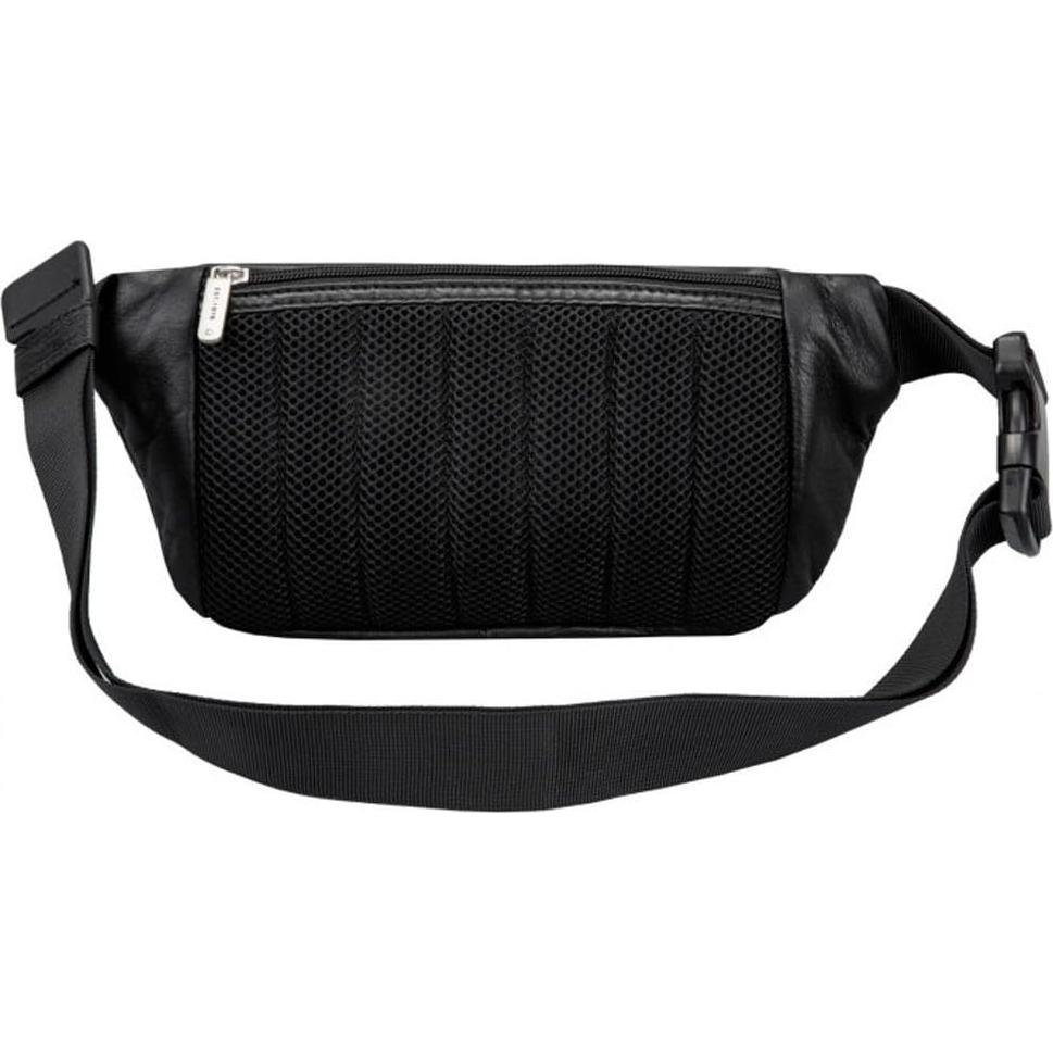 Riñonera de Cuero Travelon con Bloqueo RFID - Negro