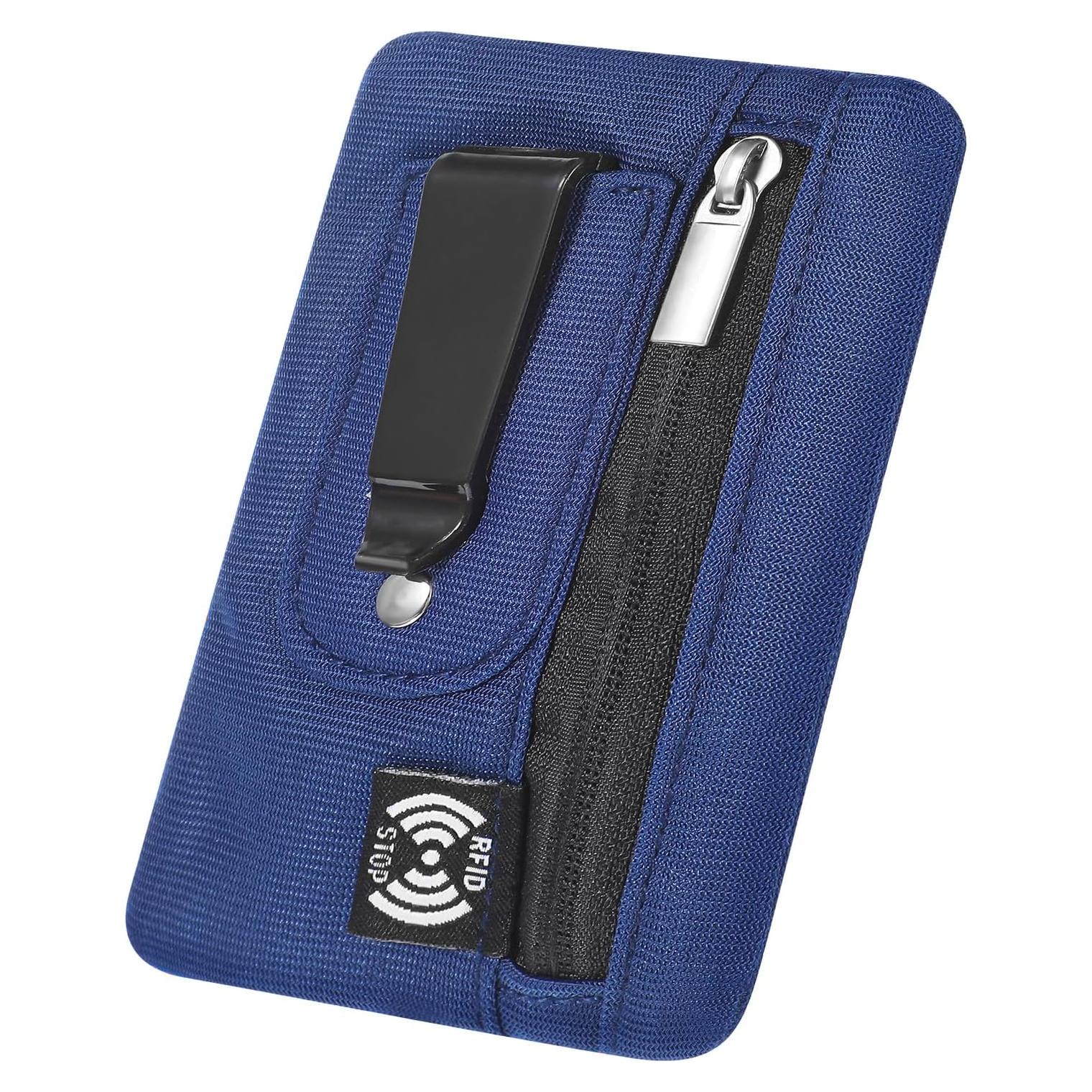Clip de Dinero RFID XLIUAX Azul Oscuro Compacto y Delgado