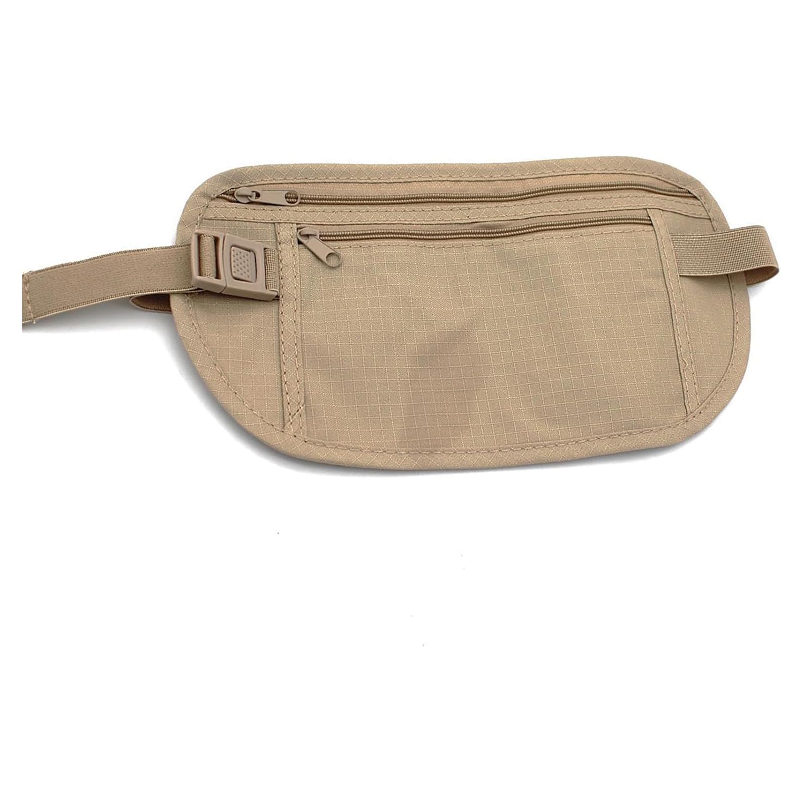 Cinturón de Dinero Oculto FaYaCa para Viaje - Caqui