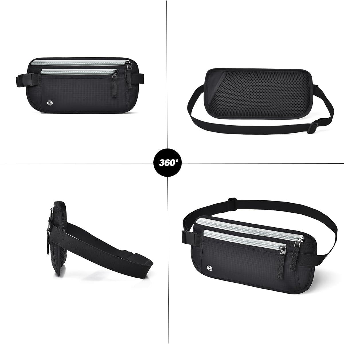 Cinturón de Dinero de Viaje Eliaukly con Bloqueo RFID - Gris