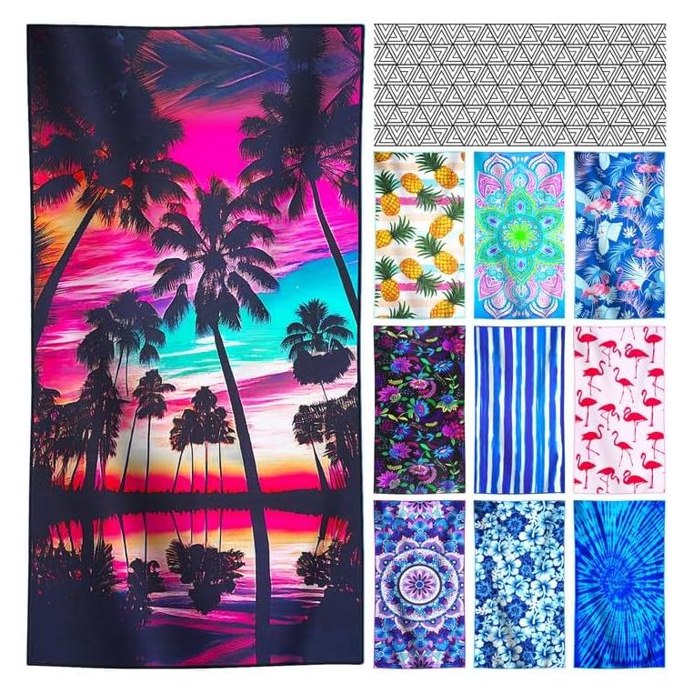 Toalla de Playa Seocsing 198x89 cm Microfibra Rápido Secado