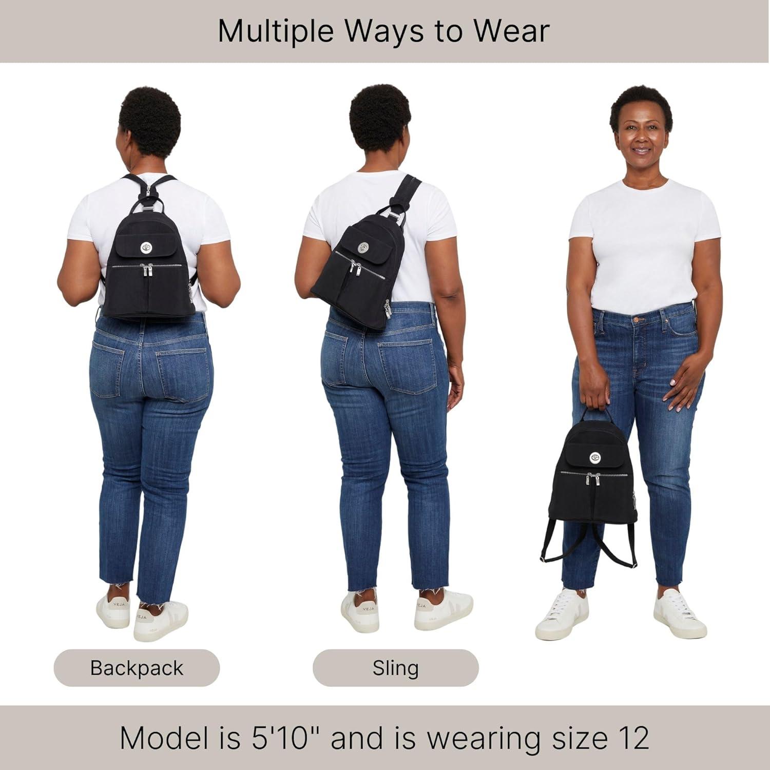 Mochila Convertible Baggallini Nápoles - Bandolera Nylon 30.5x27.9cm