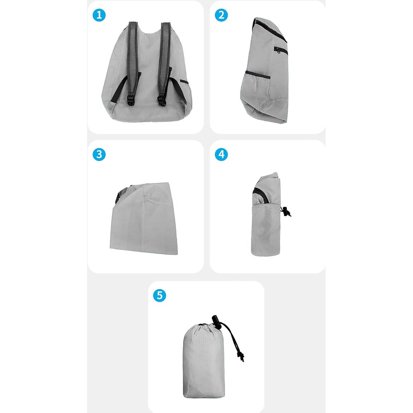 Mochila Plegable Ligera Impermeable Unisex 14x26x40cm