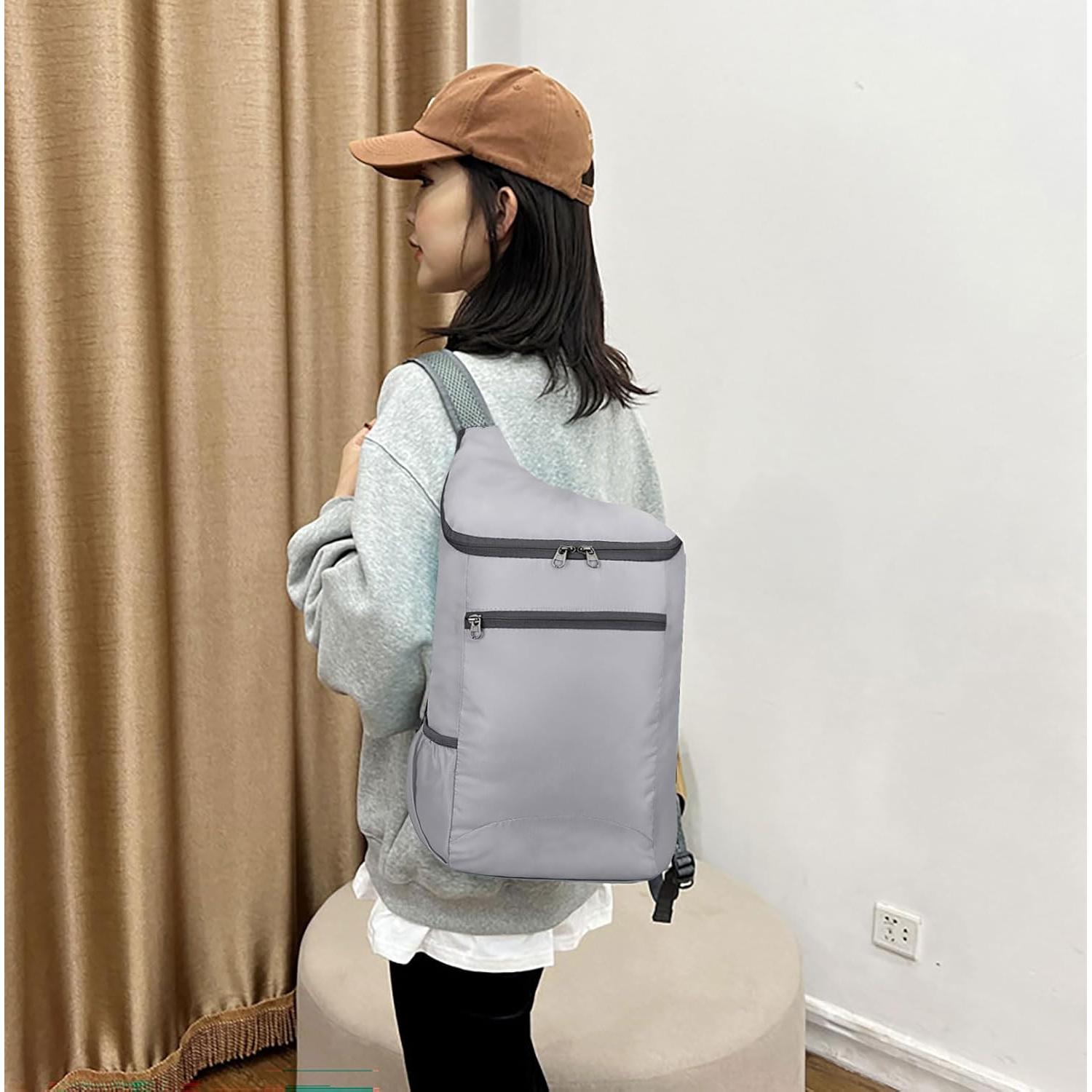 Mochila Plegable Ligera Impermeable Unisex 14x26x40cm