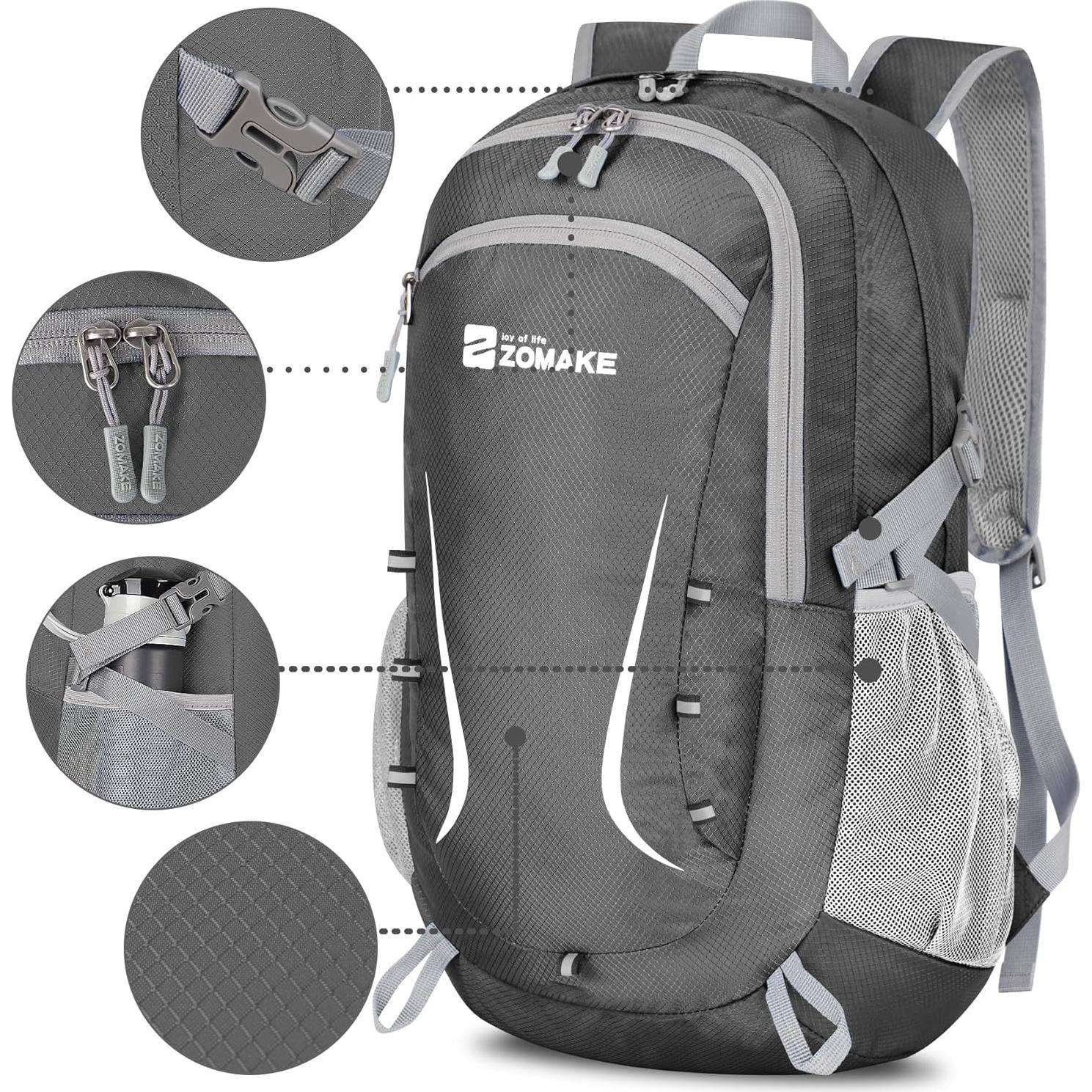 Mochila Plegable ZOMAKE 35L Resistente al Agua para Senderismo
