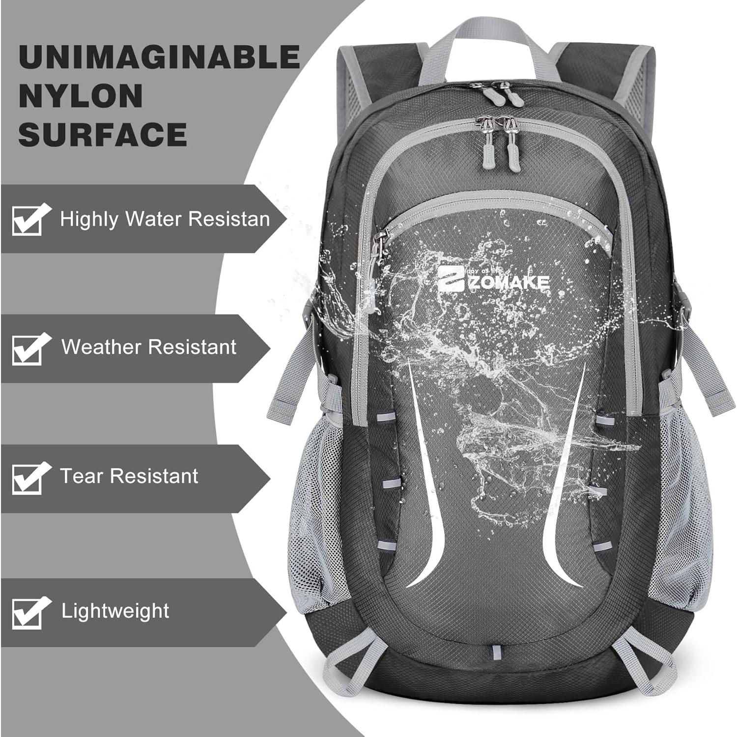 Mochila Plegable ZOMAKE 35L Resistente al Agua para Senderismo