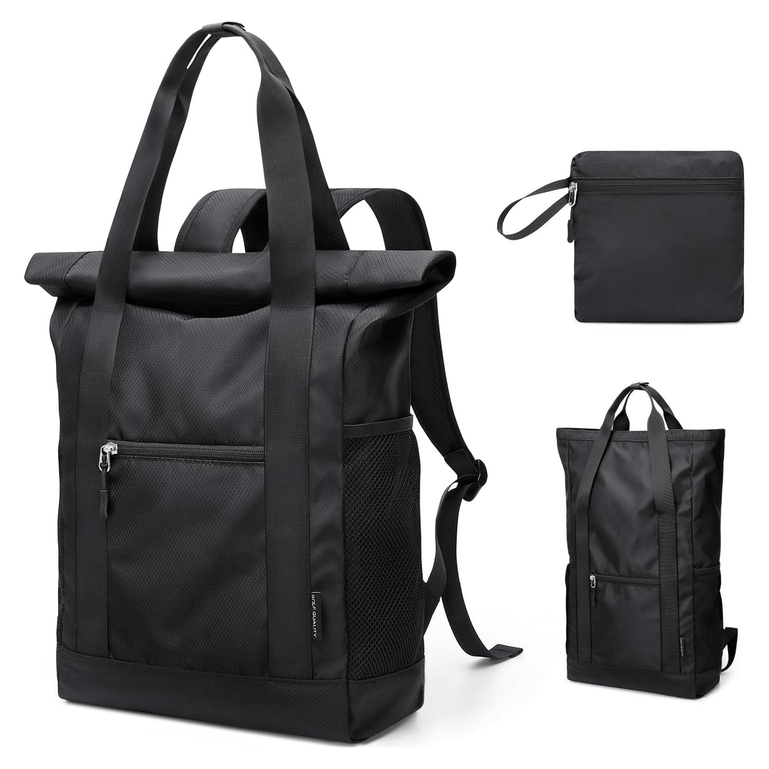 Mochila Tote Convertible Plegable GOLF Nylon 21.9L Negra
