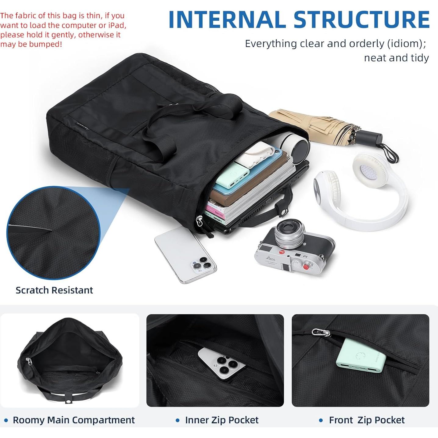 Mochila Tote Convertible Plegable GOLF Nylon 21.9L Negra