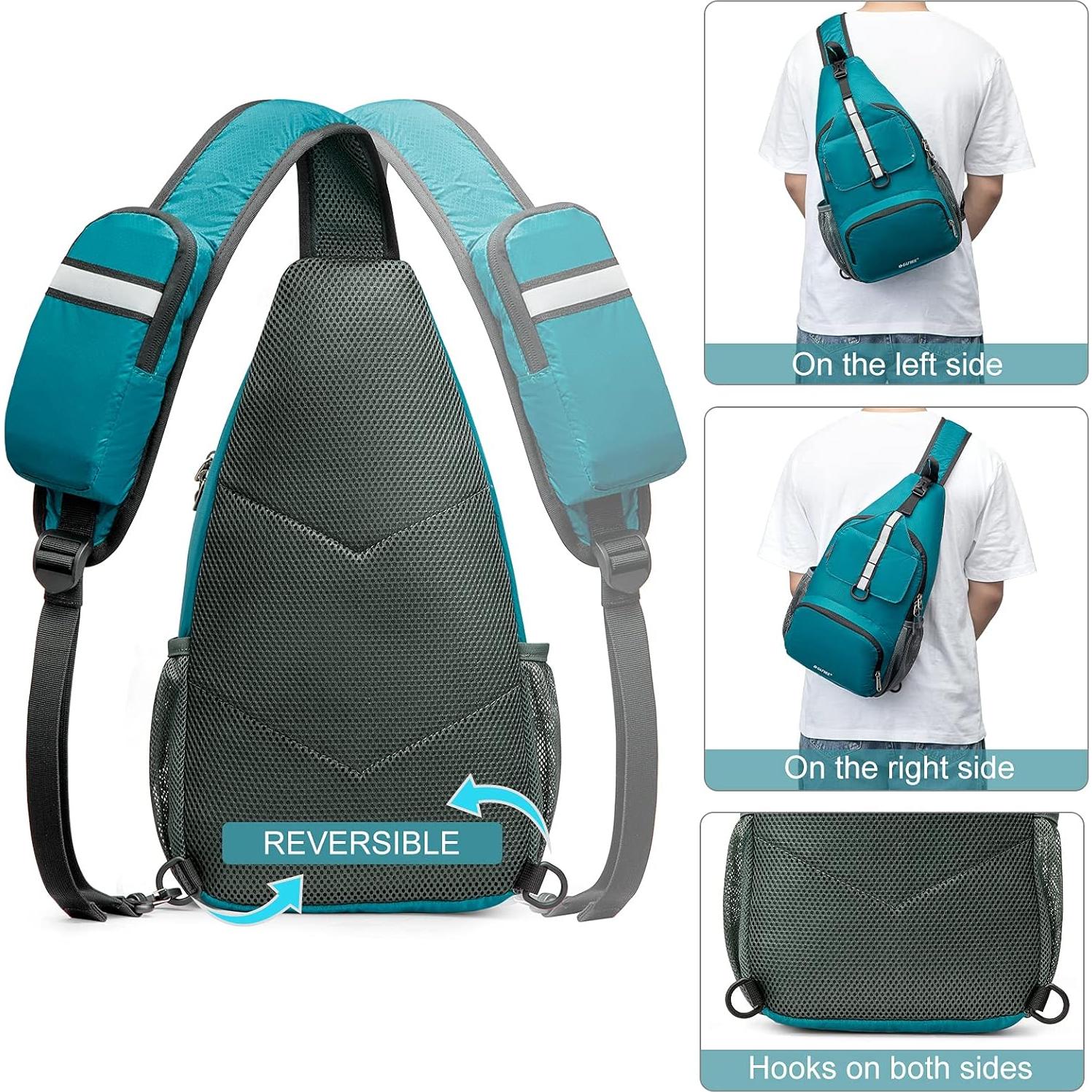 Mochila Sling Plegable G4Free Azul 10L Resistente al Agua