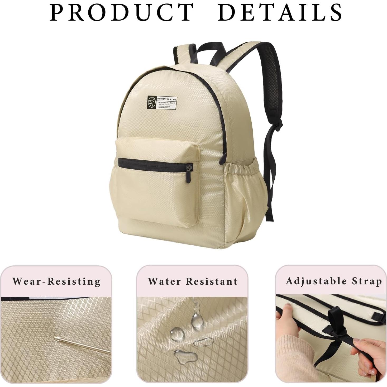 Mochila Plegable Ligera 15L Verde - Resistente al Agua