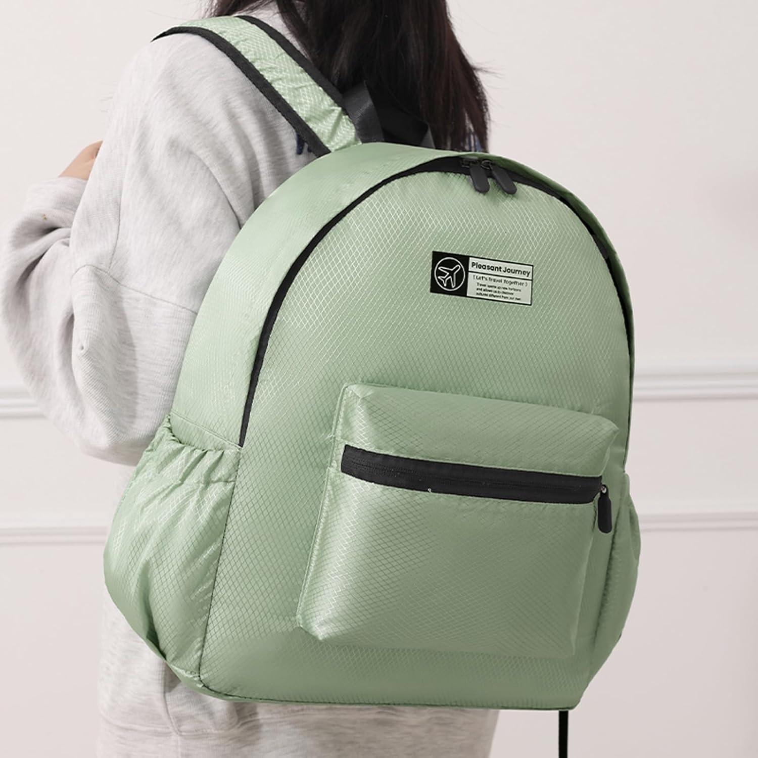 Mochila Plegable Ligera 15L Verde - Resistente al Agua