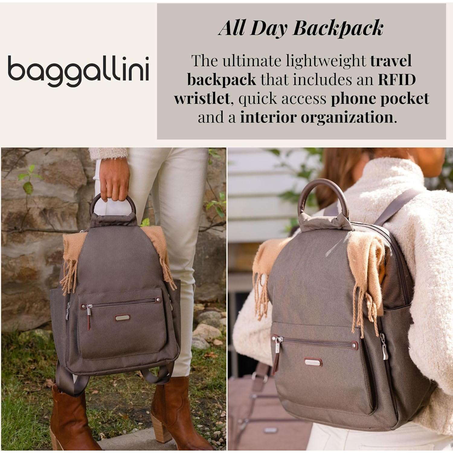 Mochila Baggallini Todo el Día con Monedero RFID 39x28 cm