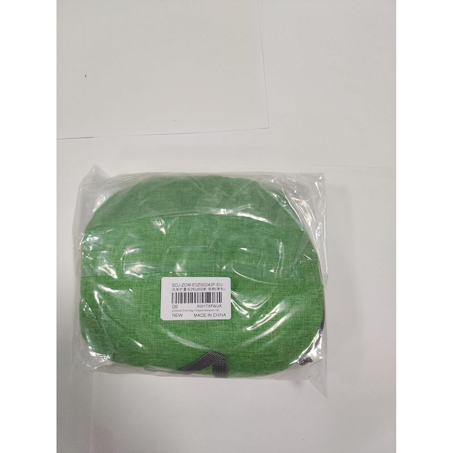 Mochila Plegable ZOMAKE 25L Resistente al Agua Verde Oscuro