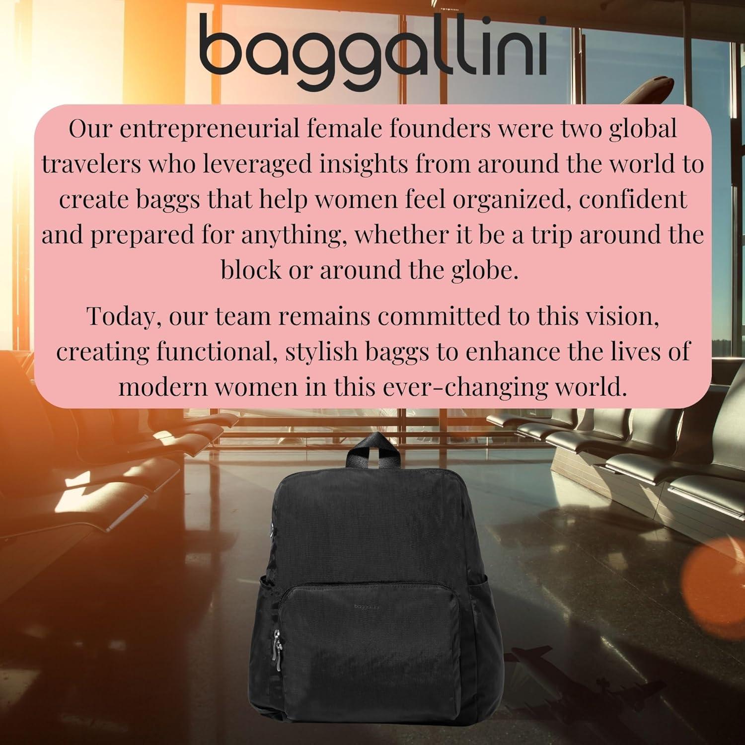 Mochila Plegable Baggallini para Mujeres Negra 34.93x28.58x15.88 cm