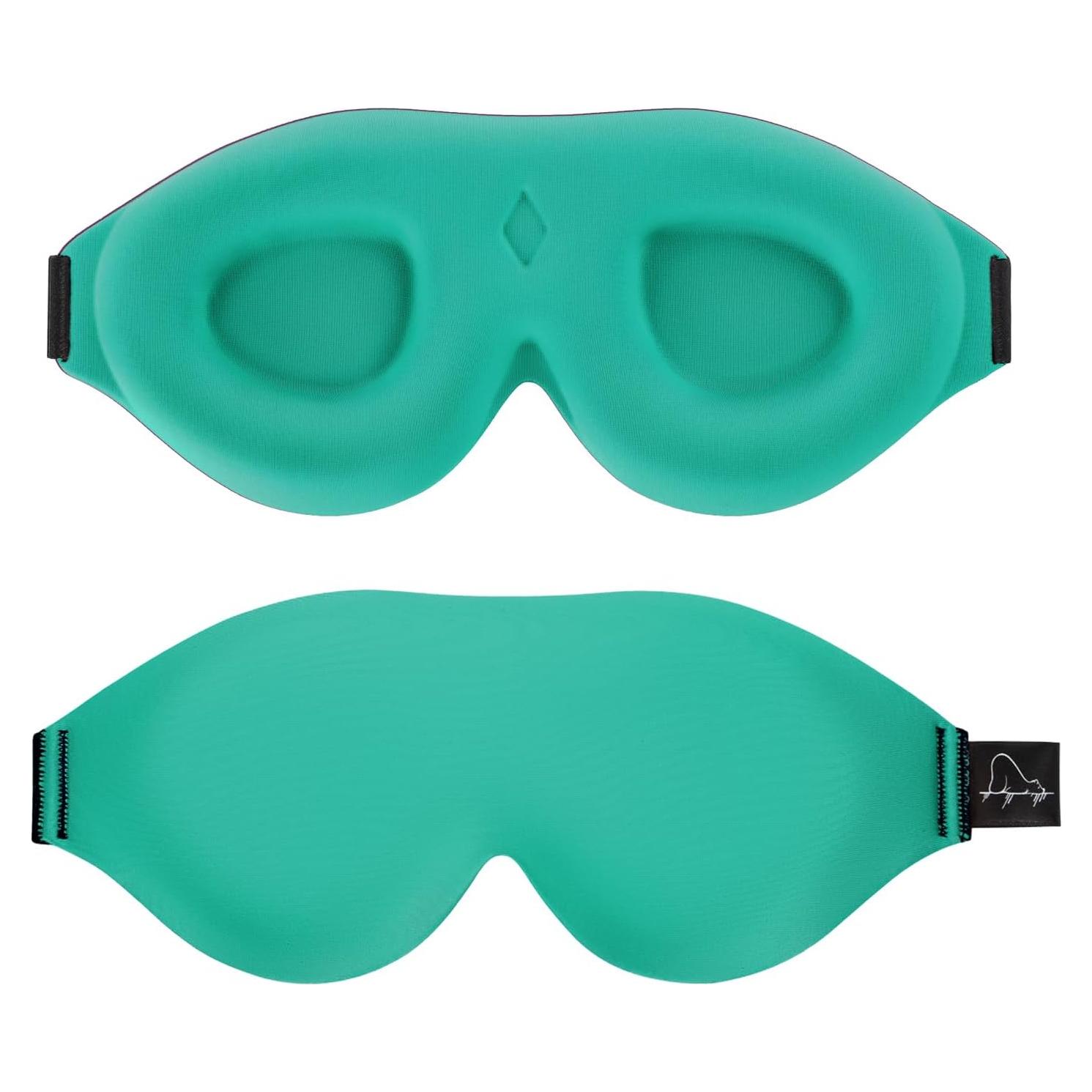 Máscara para dormir Sajakliy 3D opaca ajustable azul