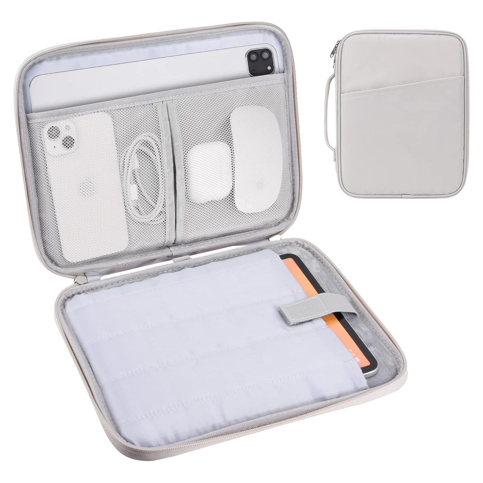 Organizador Funda de Viaje MoonV para iPad 11" Gris Blanco