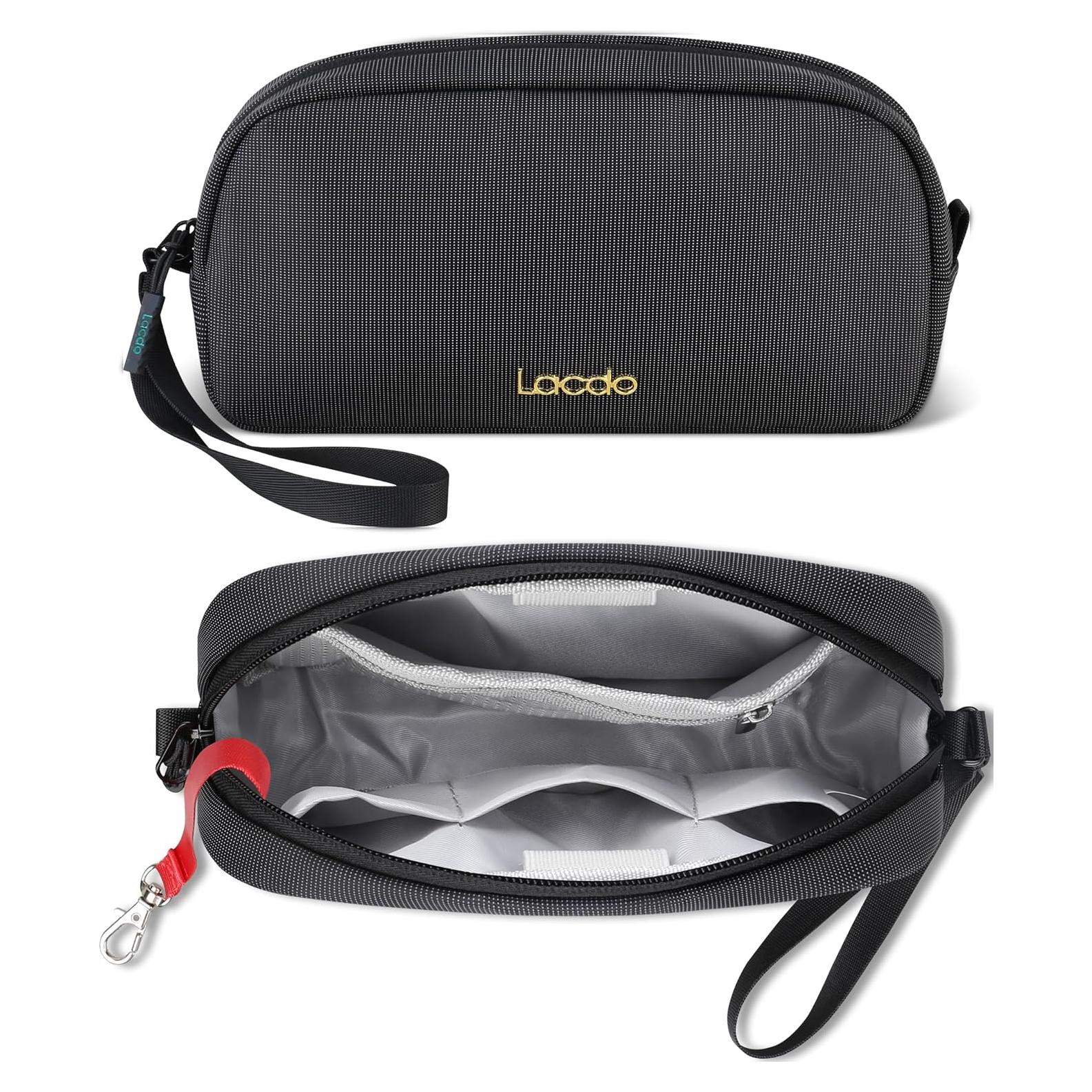 Organizador Electrónico de Viaje Lacdo Negro - Resistente al Agua