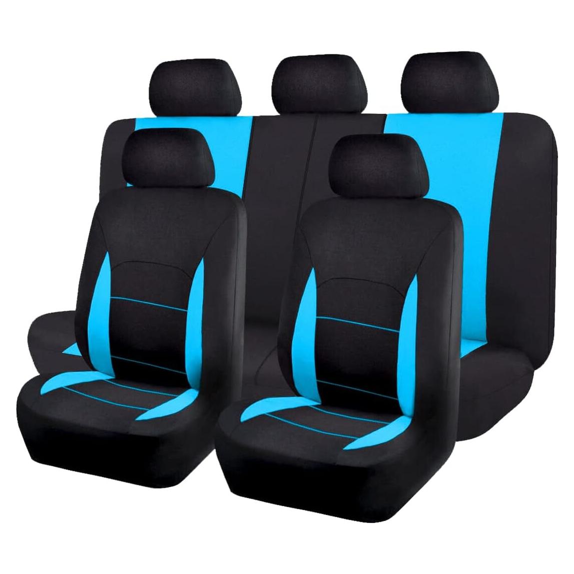 Cubiertas de Asiento de Coche Flying Banner Universal Negro/Azul