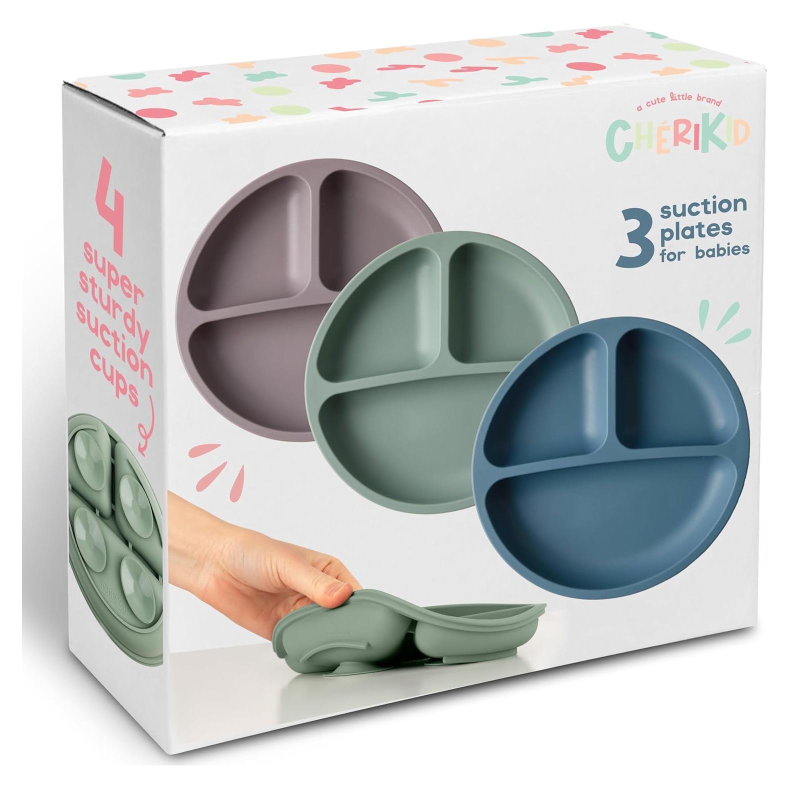 Platos de Succión Divididos ChériKid - Silicona Grado Alimenticio