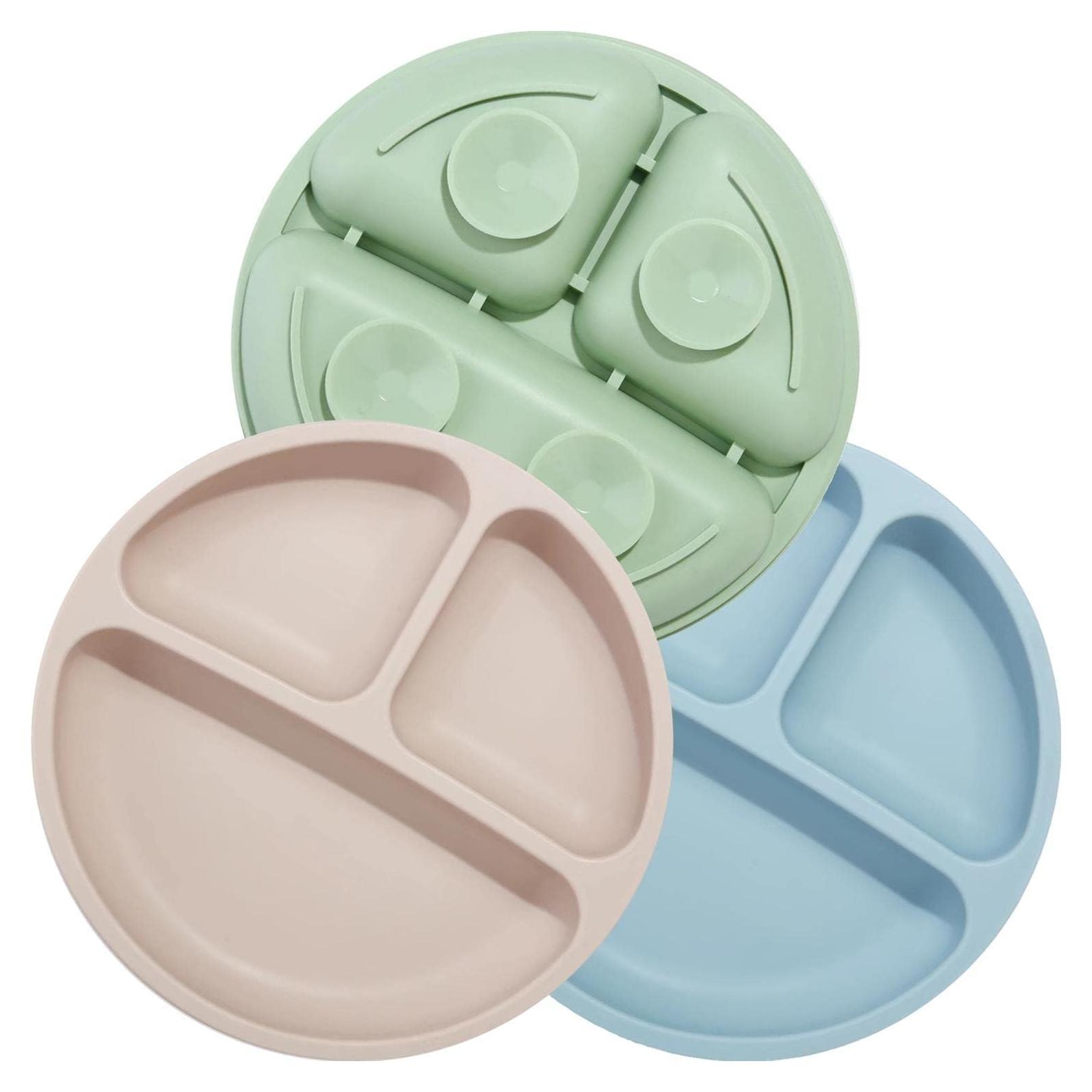 Platos de Silicona Divididos PandaEar para Niños - 3 Unidades