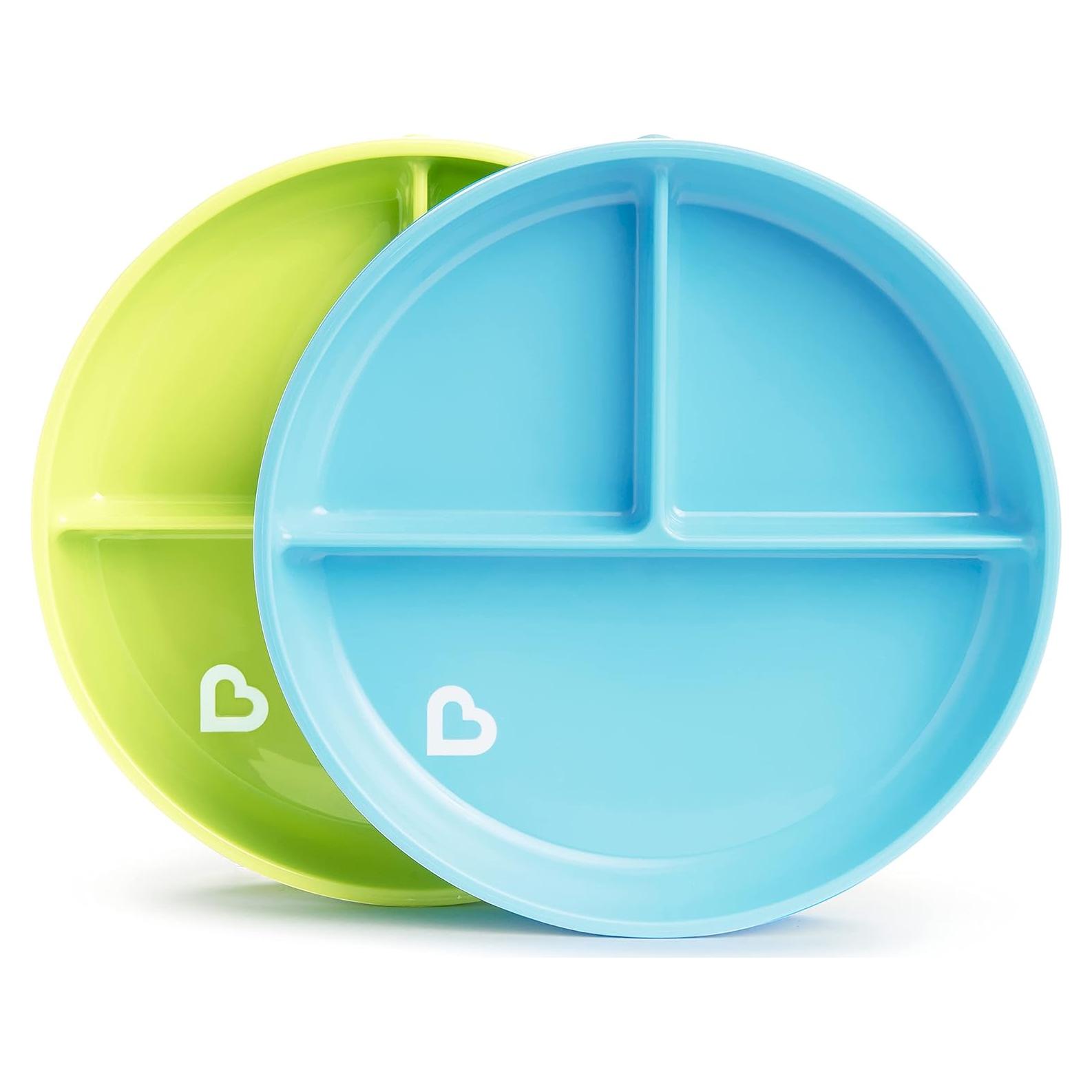 Platos de Succión Munchkin 2 Piezas Azul/Verde para Bebés
