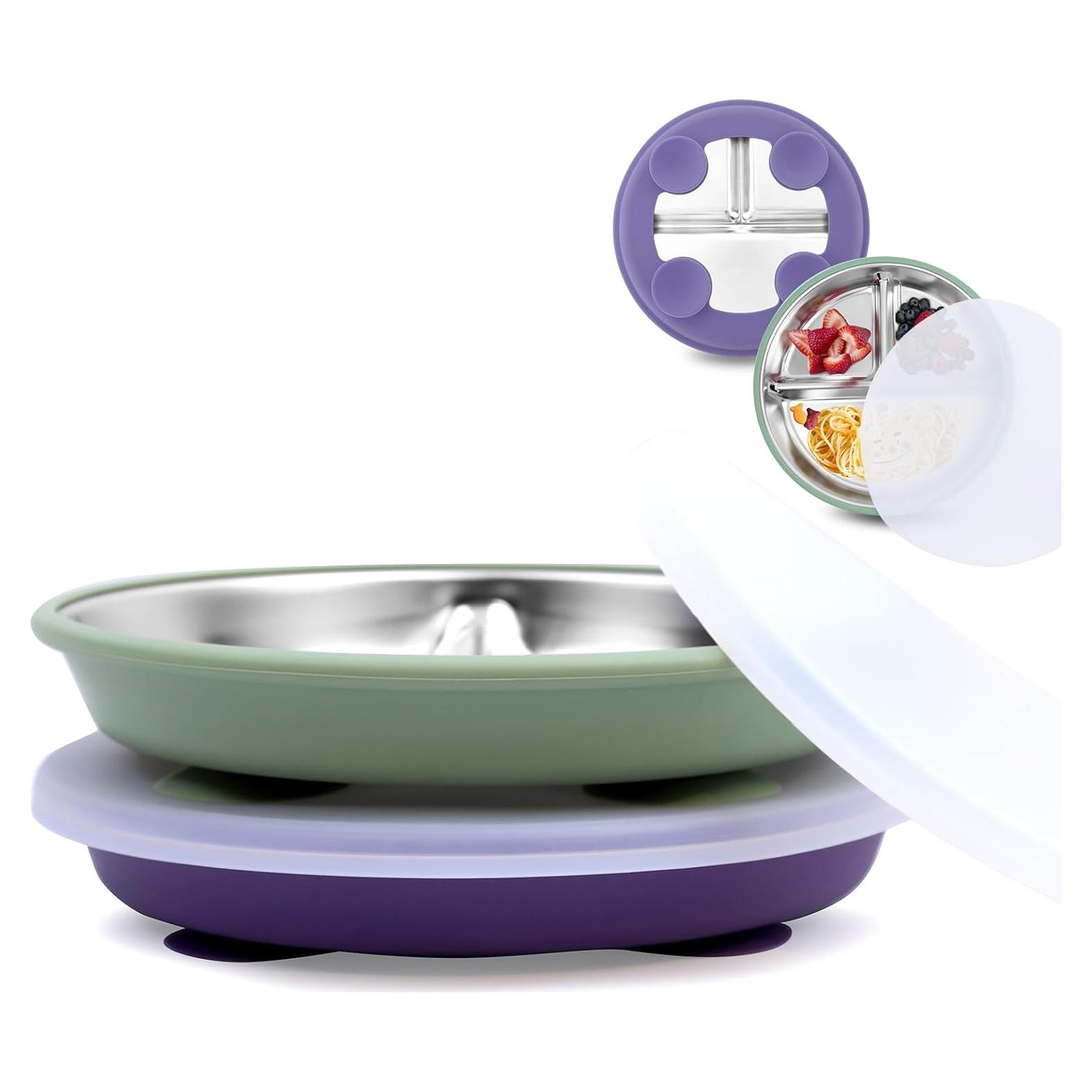 Platos Divididos de Acero Inoxidable Bakpoco 23.4cm - 2 Piezas