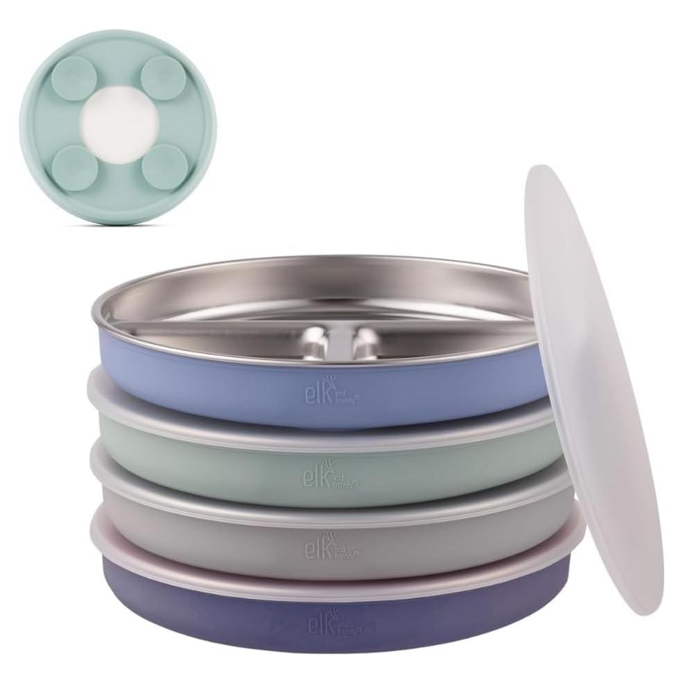 Platos Divididos Acero Inoxidable Elk y Amigos 20cm 4 Unidades