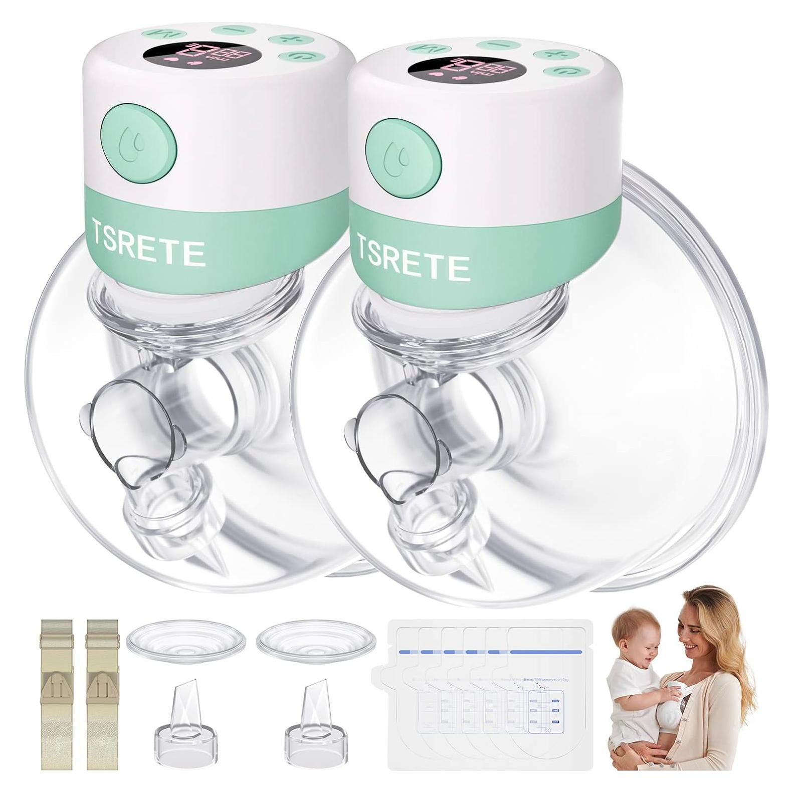 Extractor de Leche Eléctrico TSRETE 24mm Verde, 9 Niveles